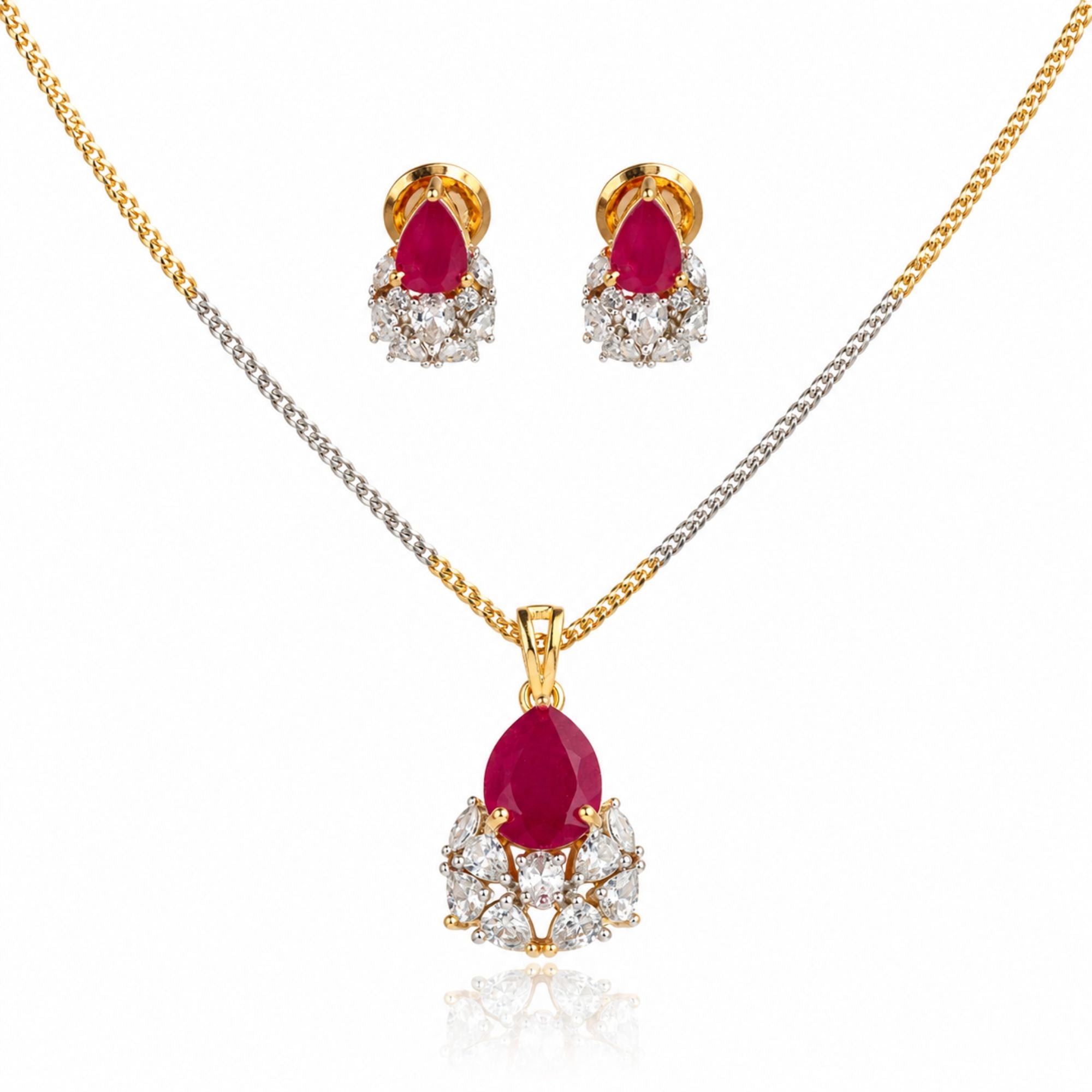 Ruhani Ruby CZ Daily Pendant