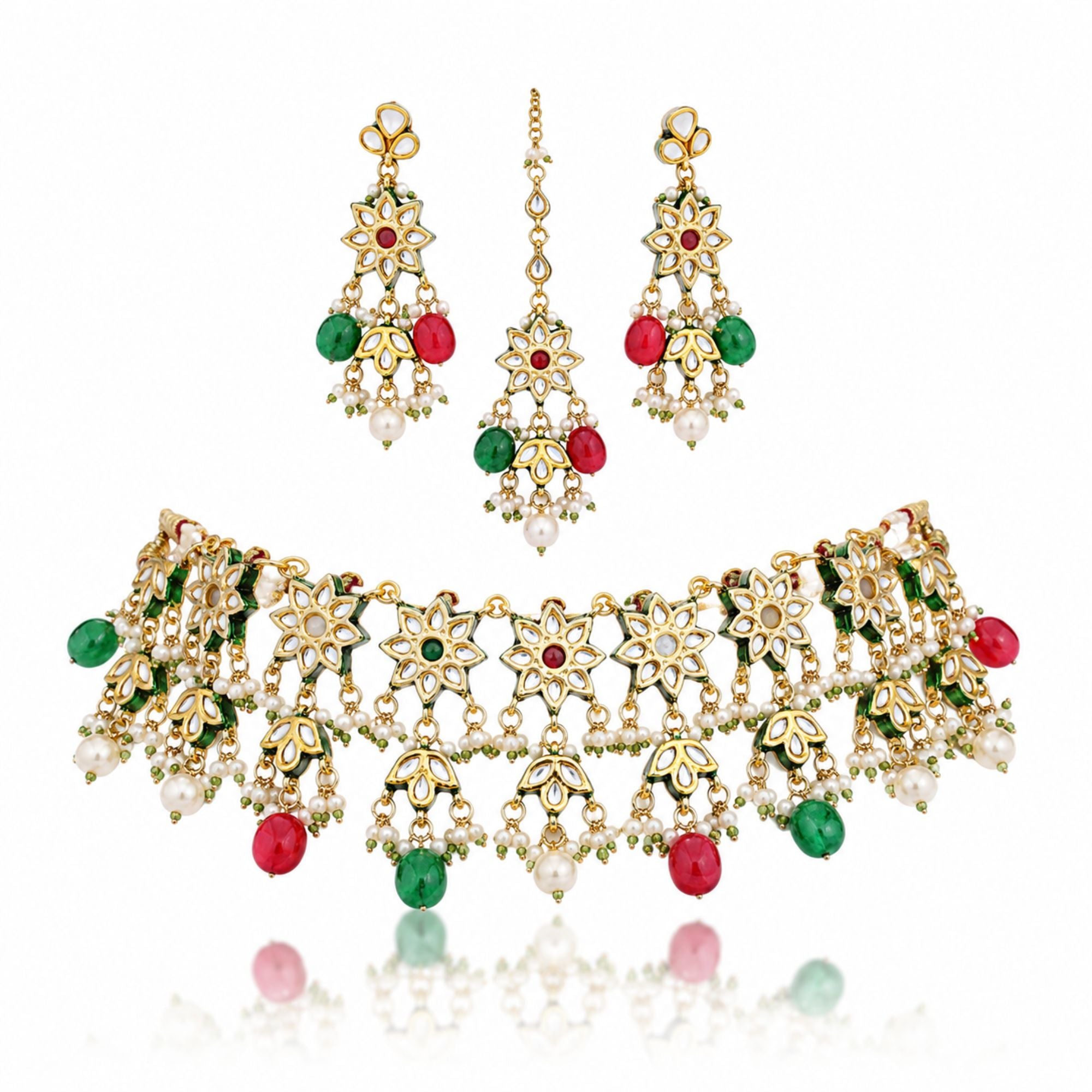 Meenal Handcrafted Meenakari Choker Set