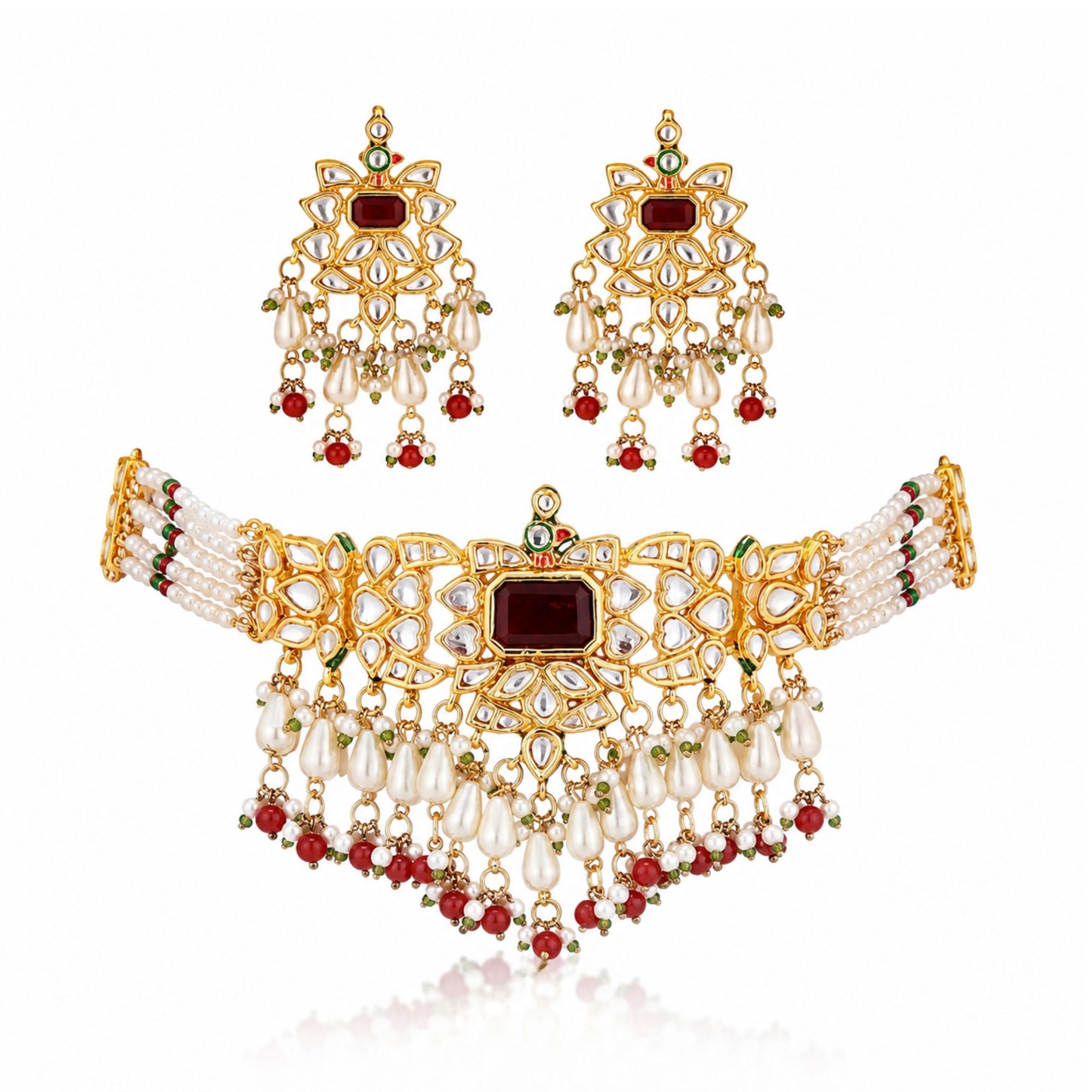 Vaibhav Statement Kundan Necklace Set