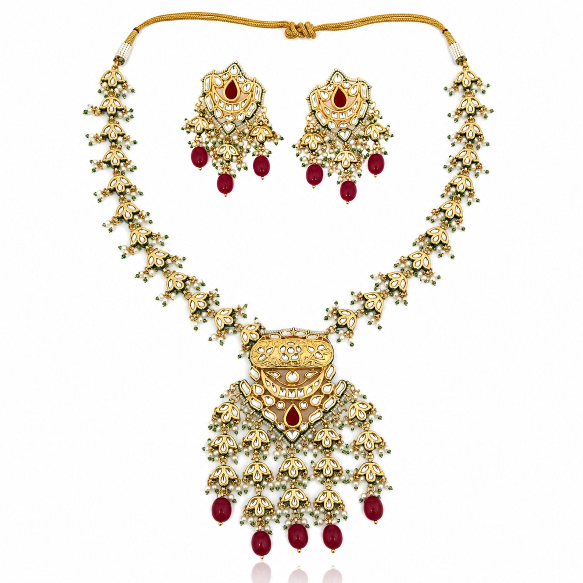 Devika Antique Temple Necklace Set