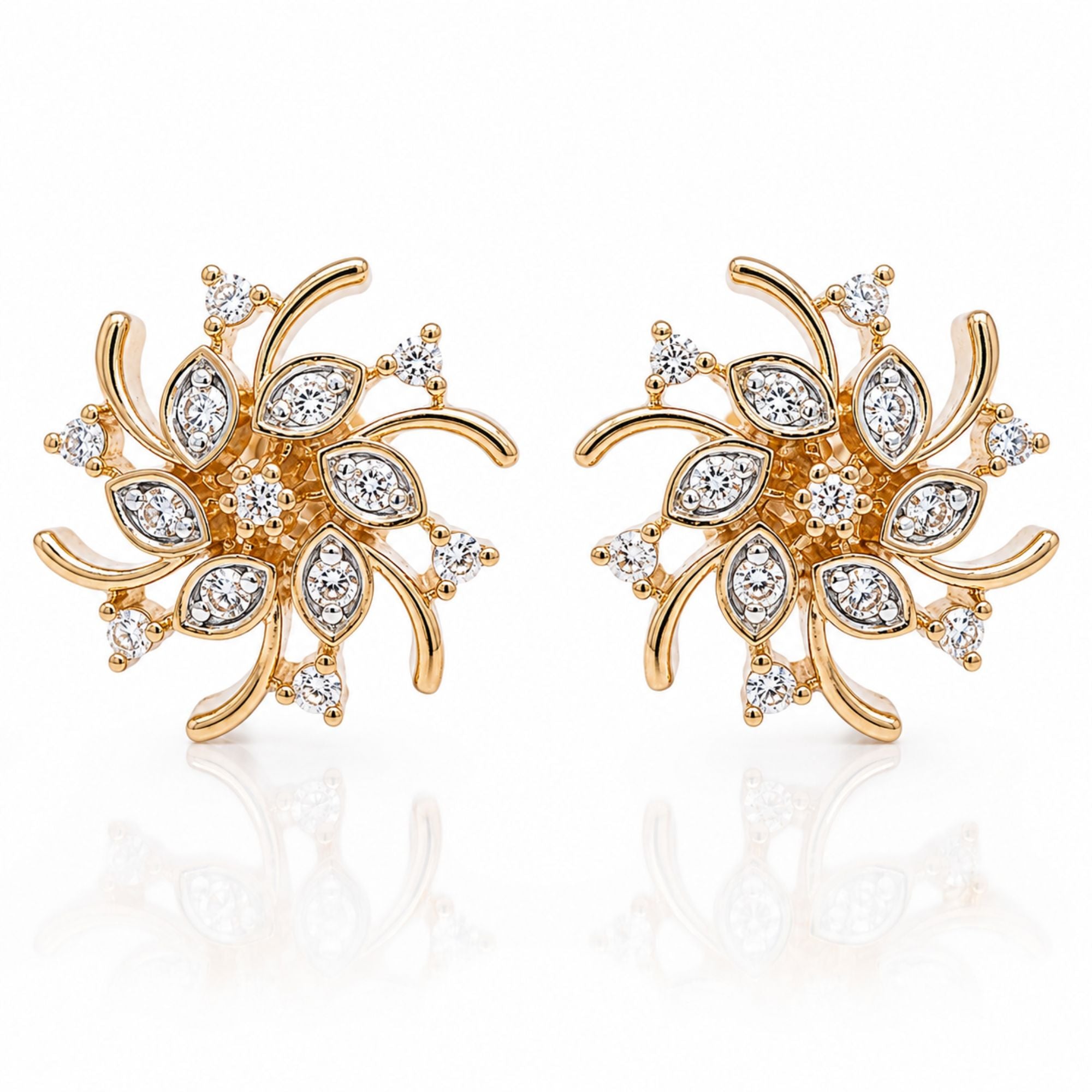 Roz Minimal White Stone Studs