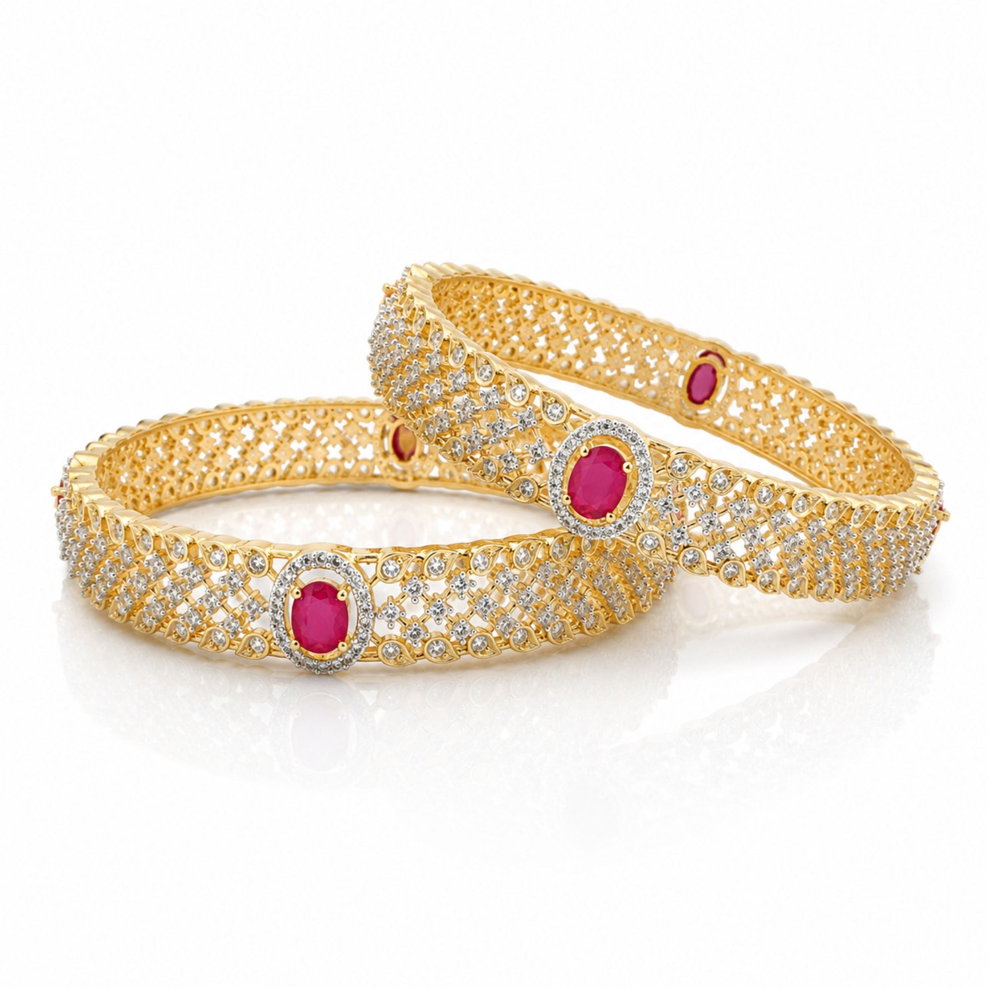 Reshma Ruby Oval Designer Bangles