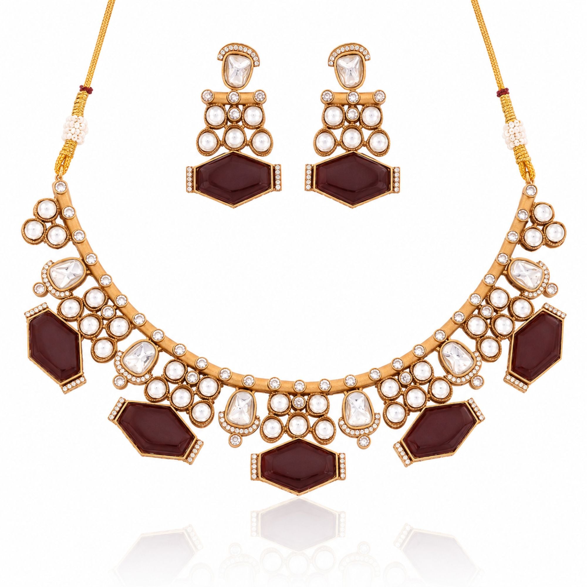 Manjari Ruby Kundan Bridal Set
