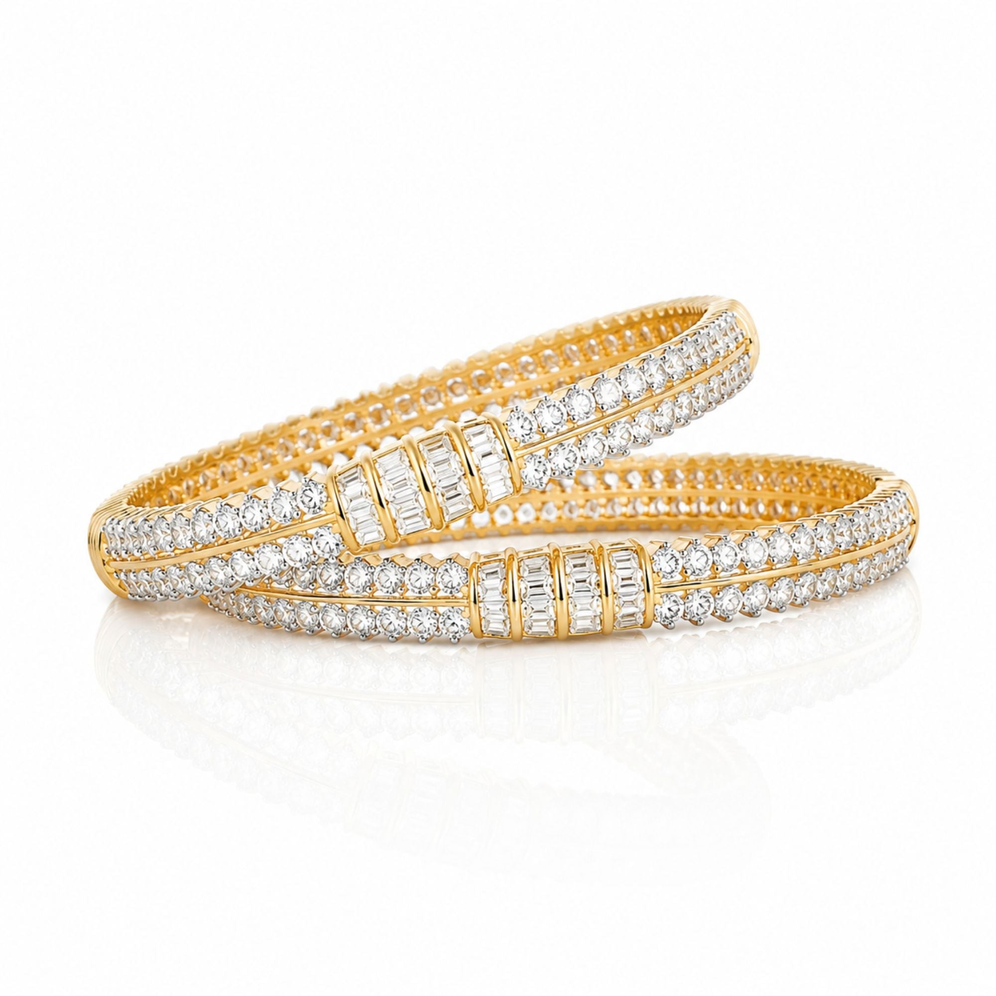 Marwa Dual Tone Tennis Bangles