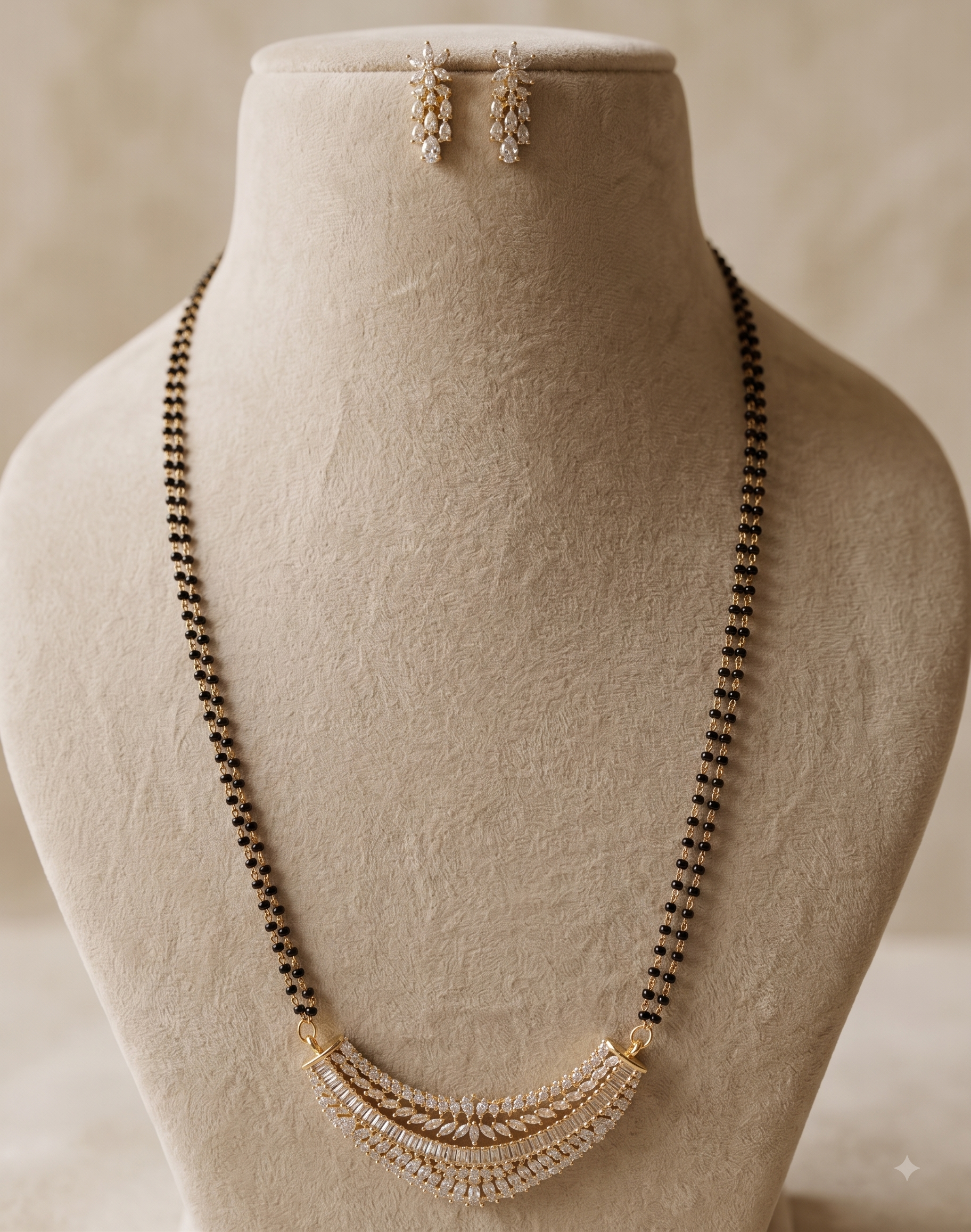 Safa American Diamond Mangalsutra for Women Roz Jwellers.