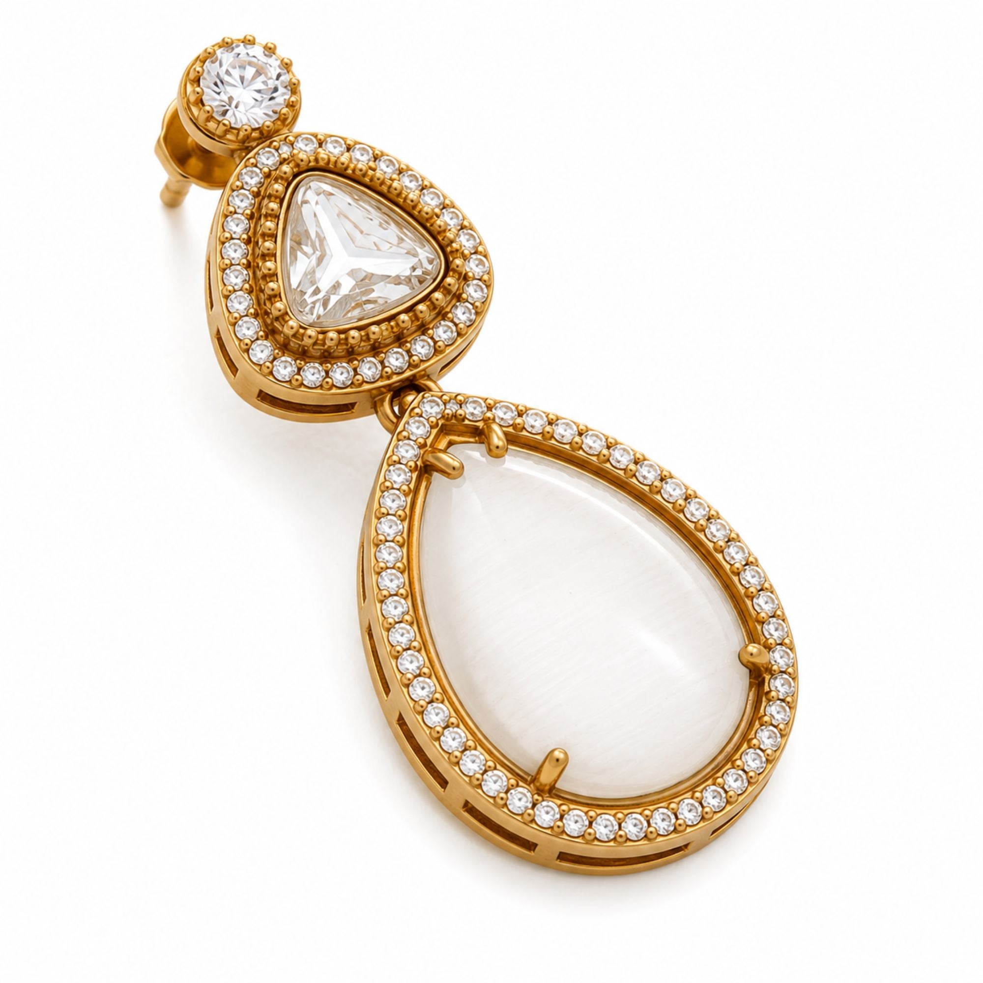 Maharani White Kundan Necklace Set