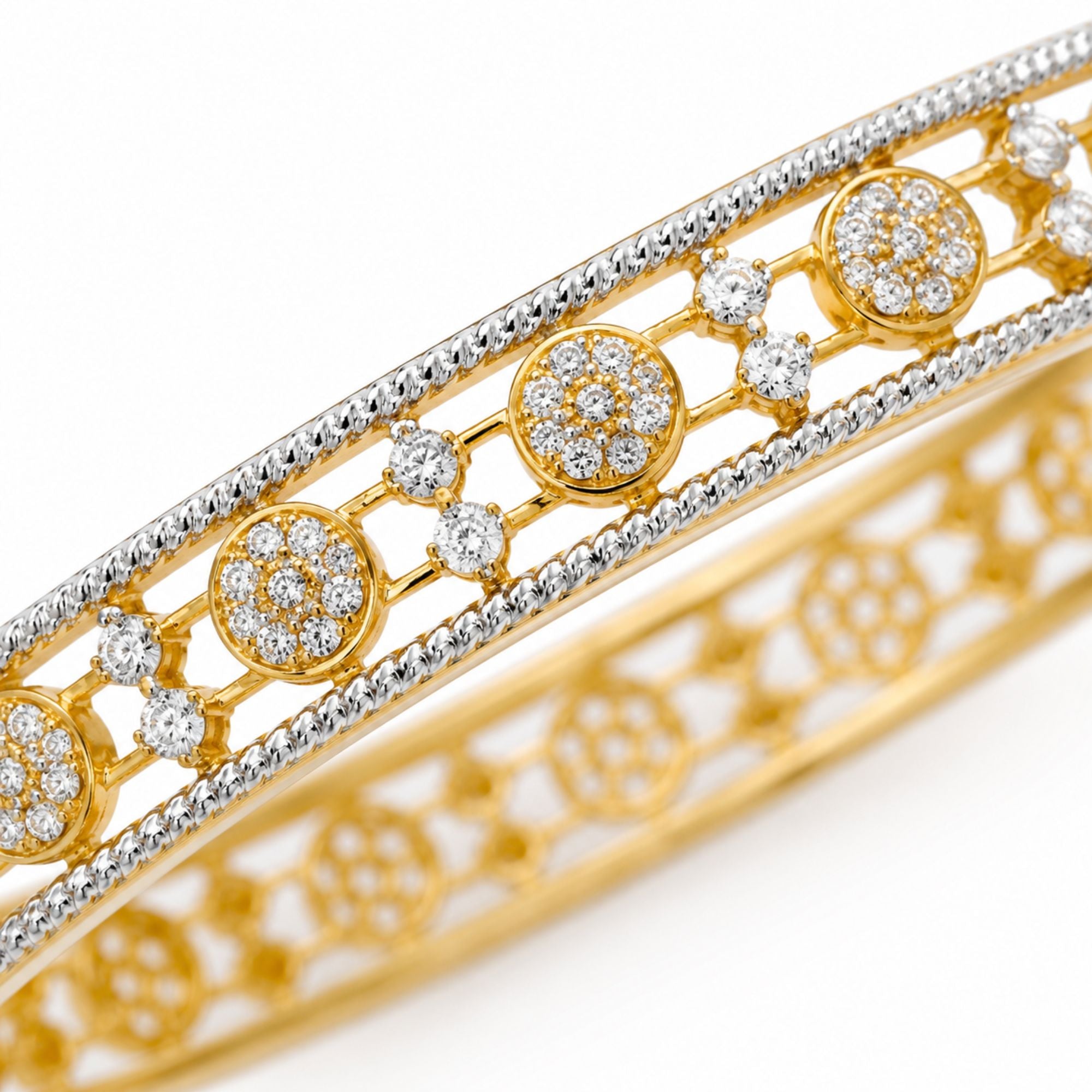 Ruby Halo Diamond Luxury Bangles