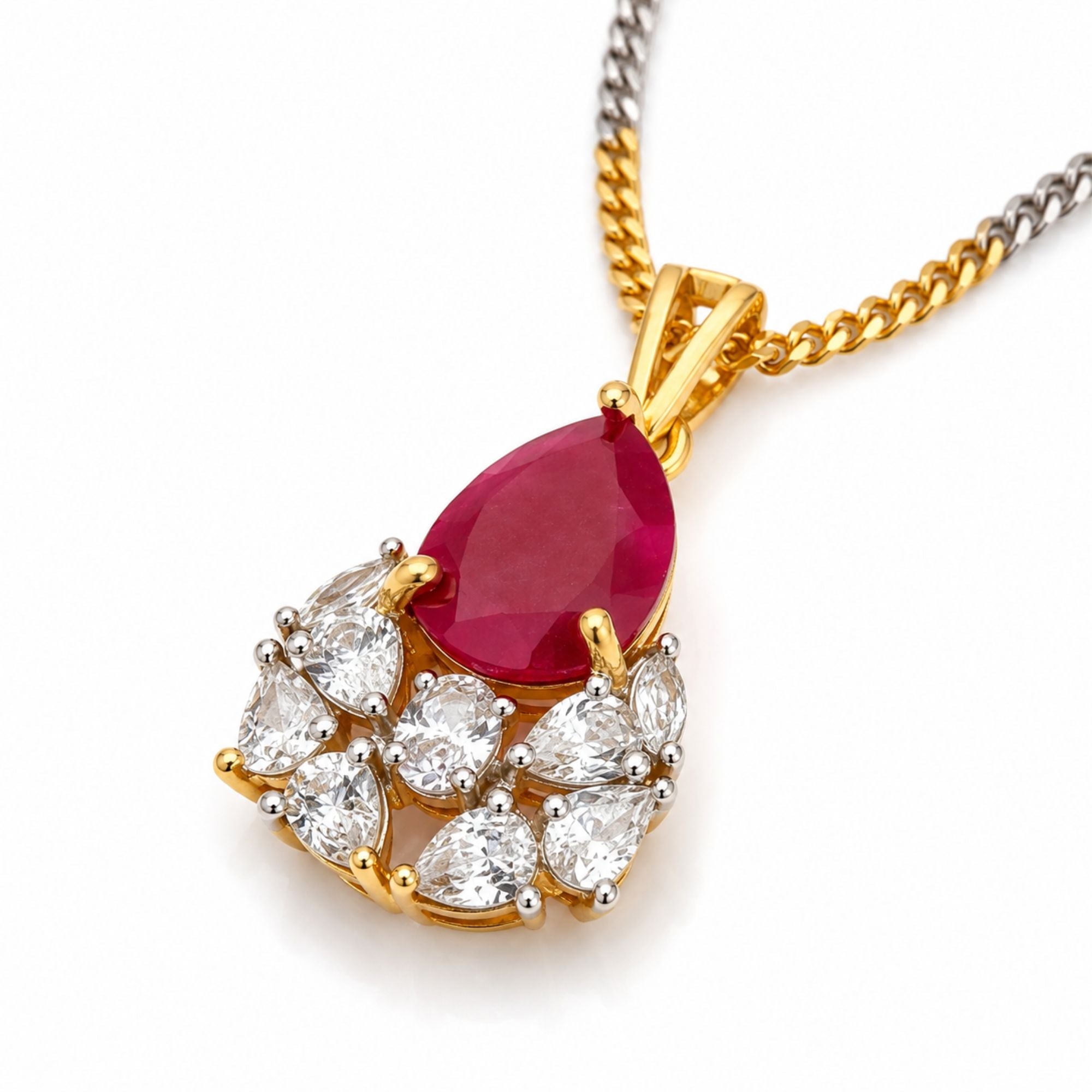 Ruhani Ruby CZ Daily Pendant