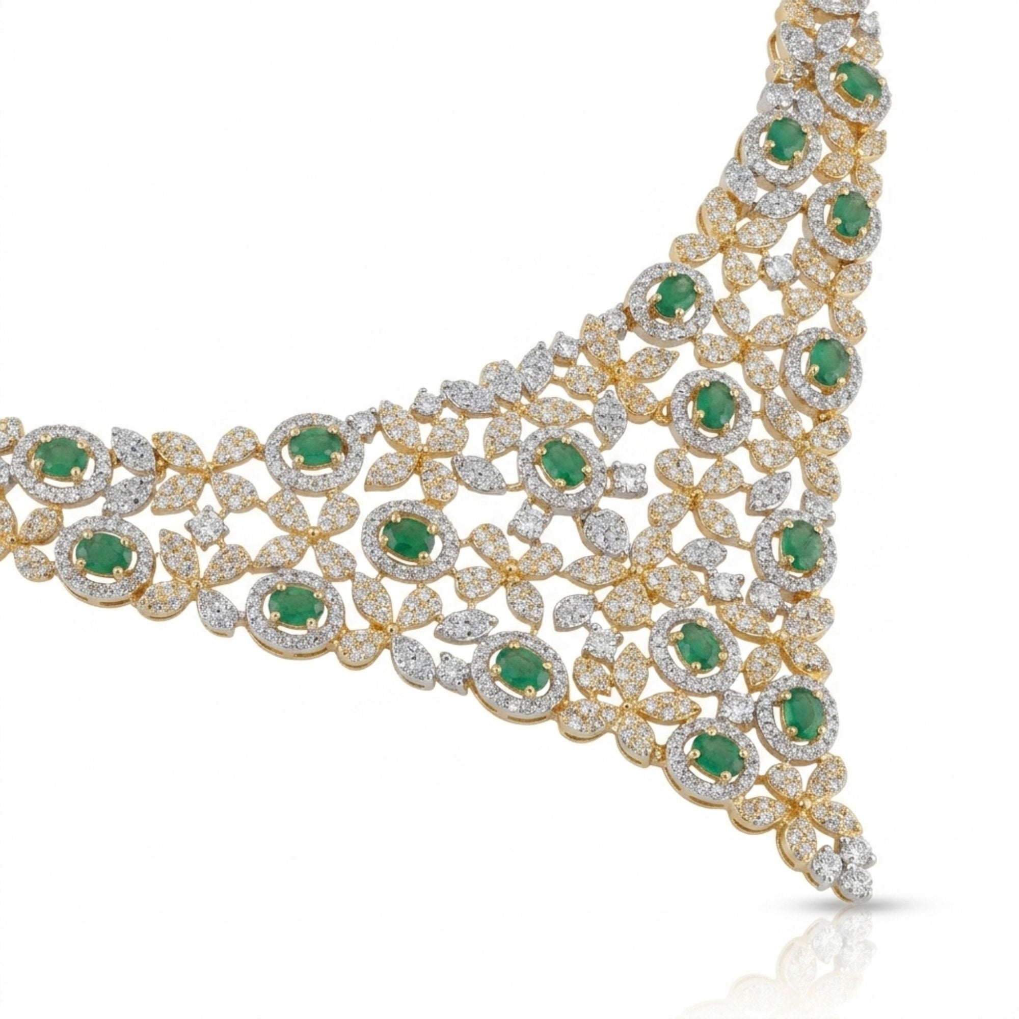 Meherbaan Emerald Heritage Necklace Set