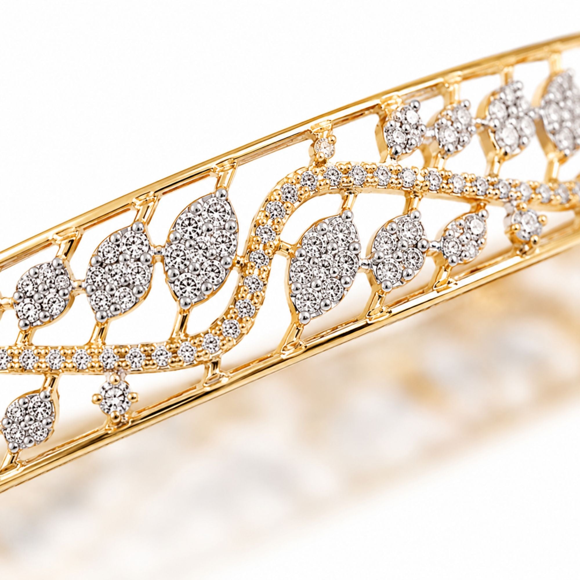 Huma Floral Vine Diamond Bangles