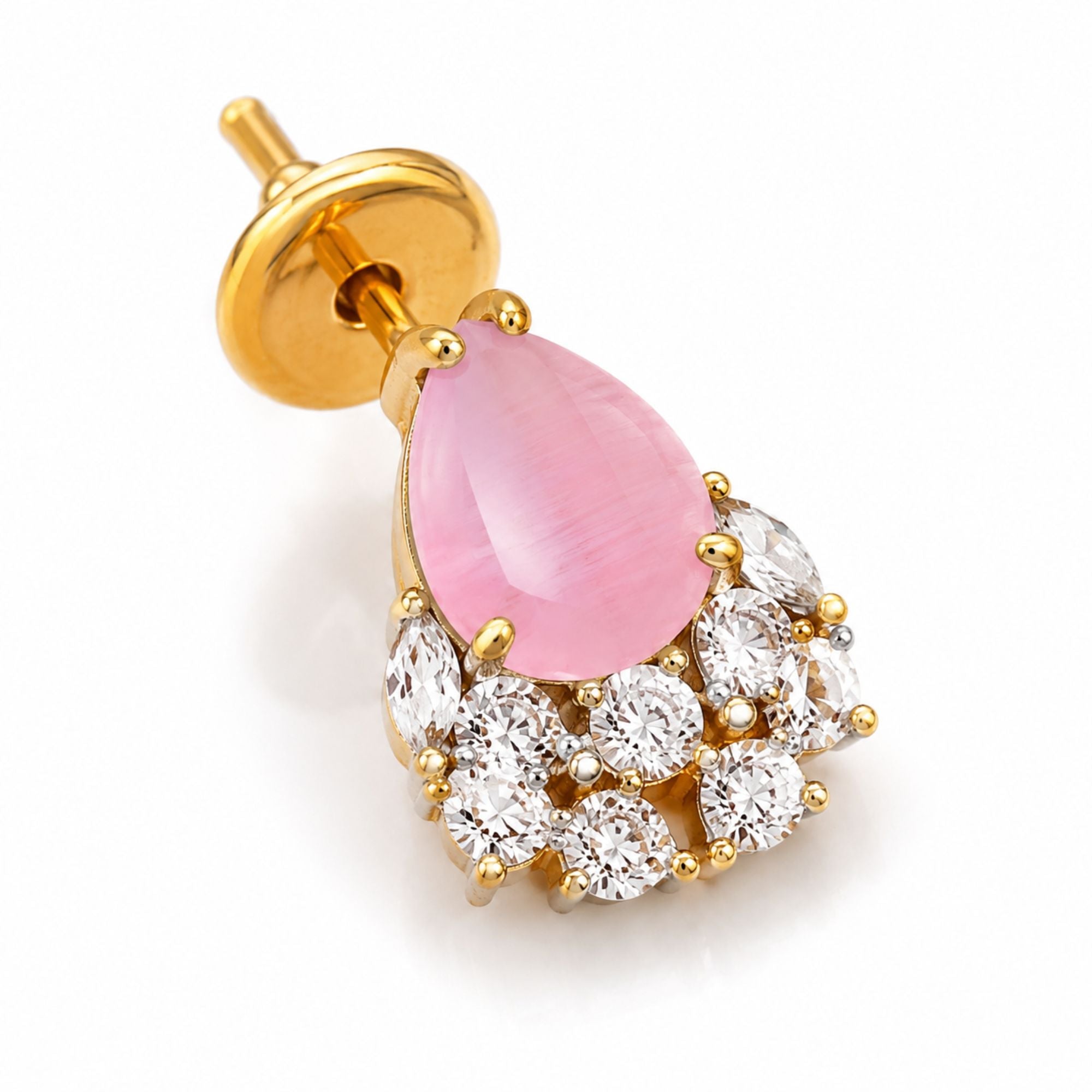 Gulabi Pink CZ Daily Pendant
