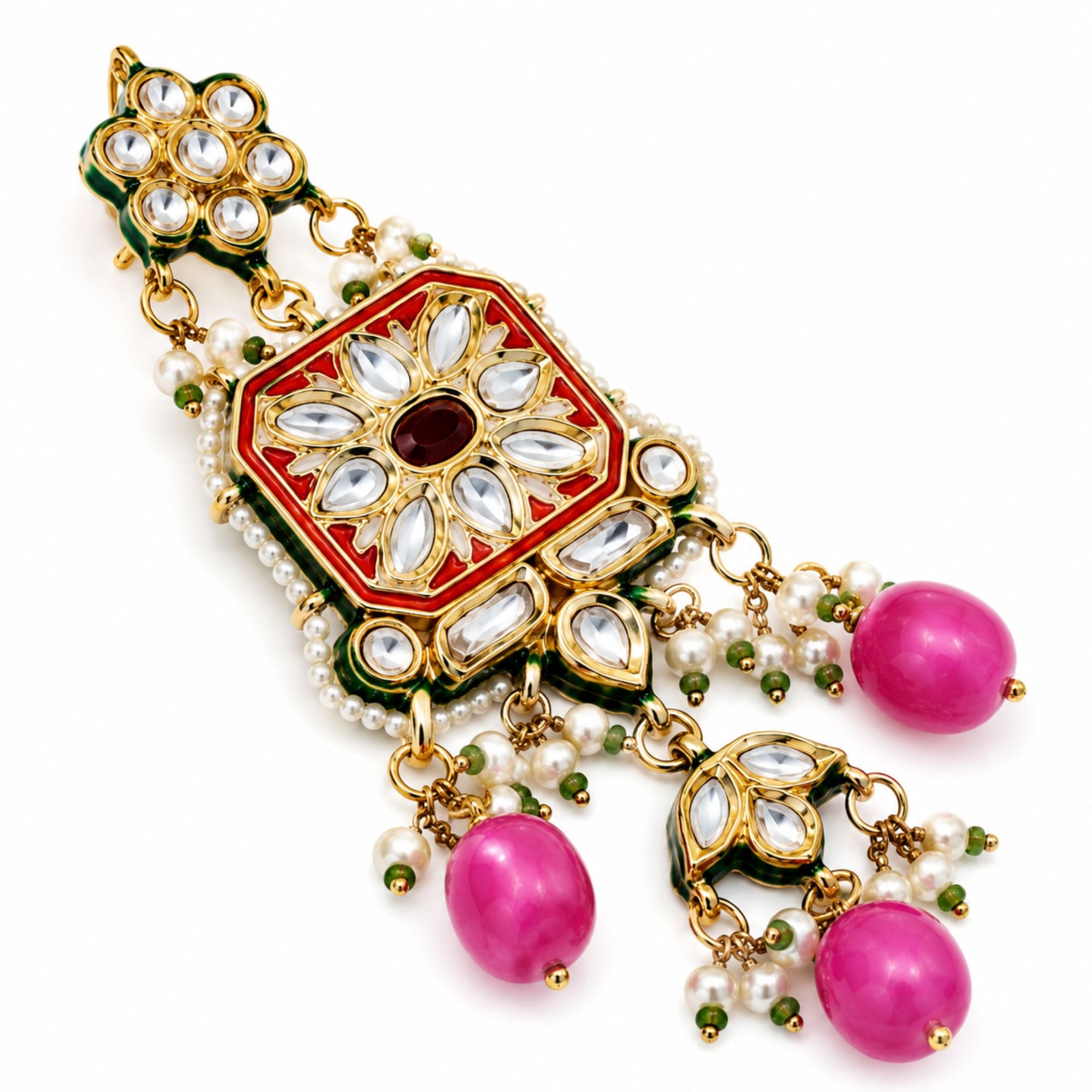 Rani Heavy Ruby Choker Set