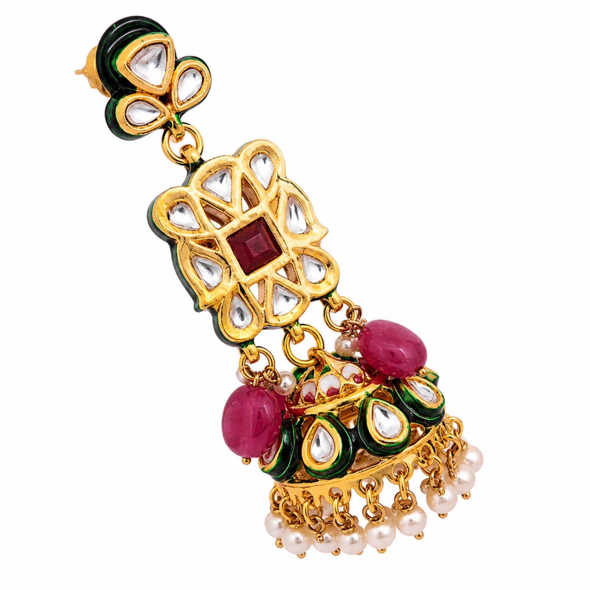 Gulnaar Pink Kundan Necklace Set