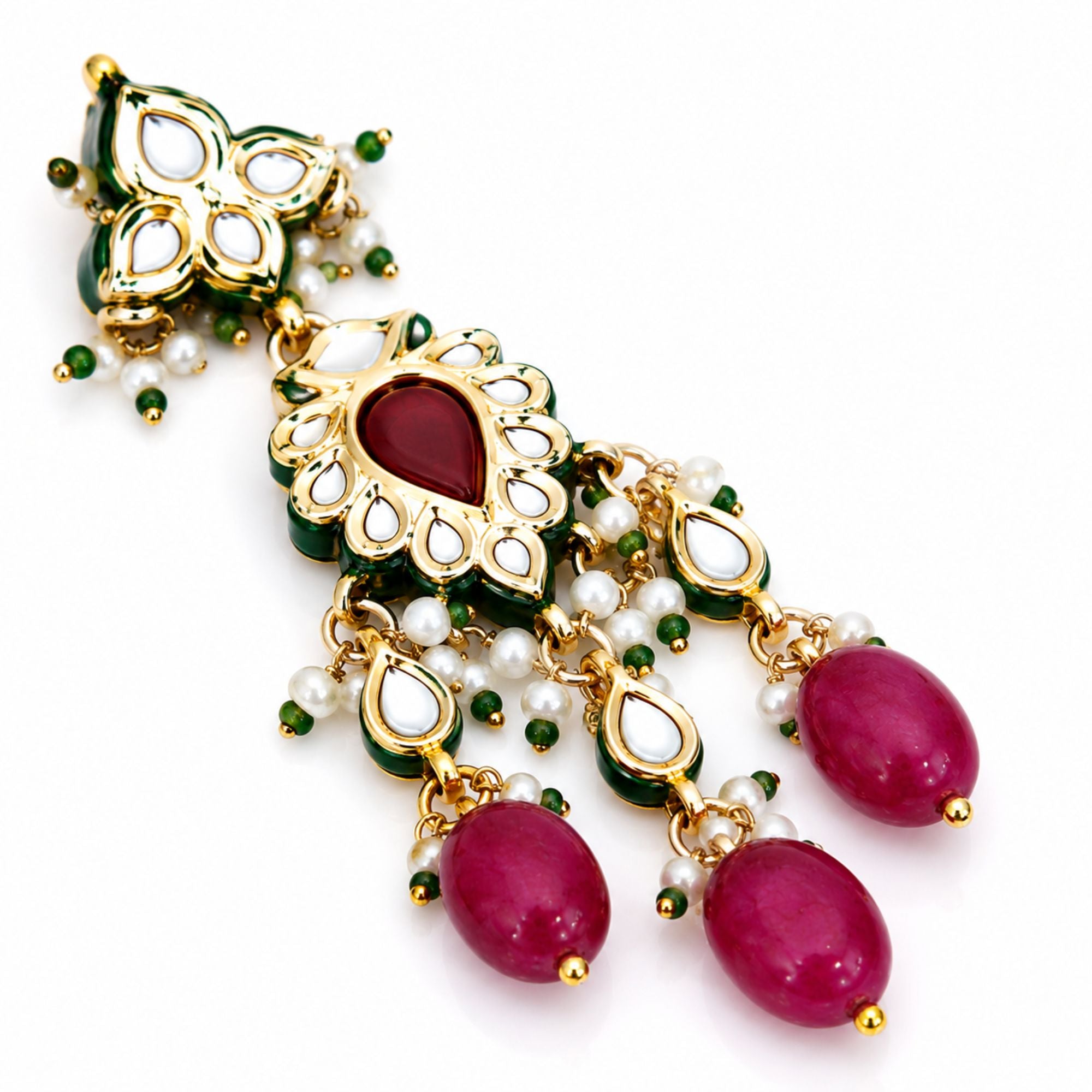 Roshni Meenakari Kundan Tikka Set