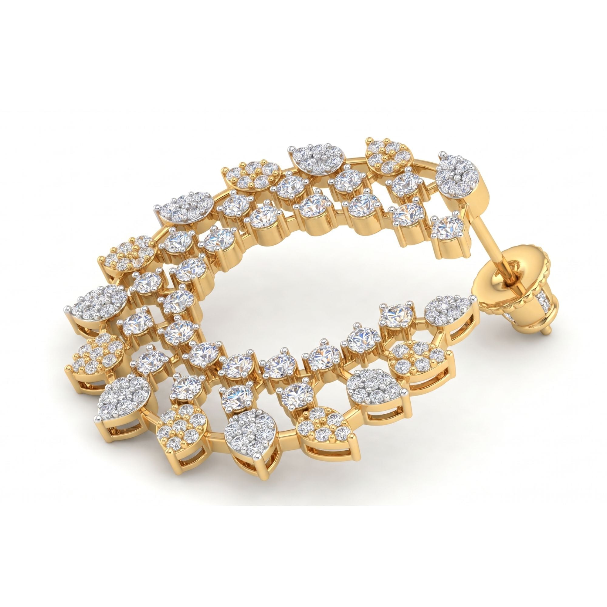 Cubic Zirconia Necklace & Earrings Set | Gold Tone Bridal Jewellery | Roz Jewellers