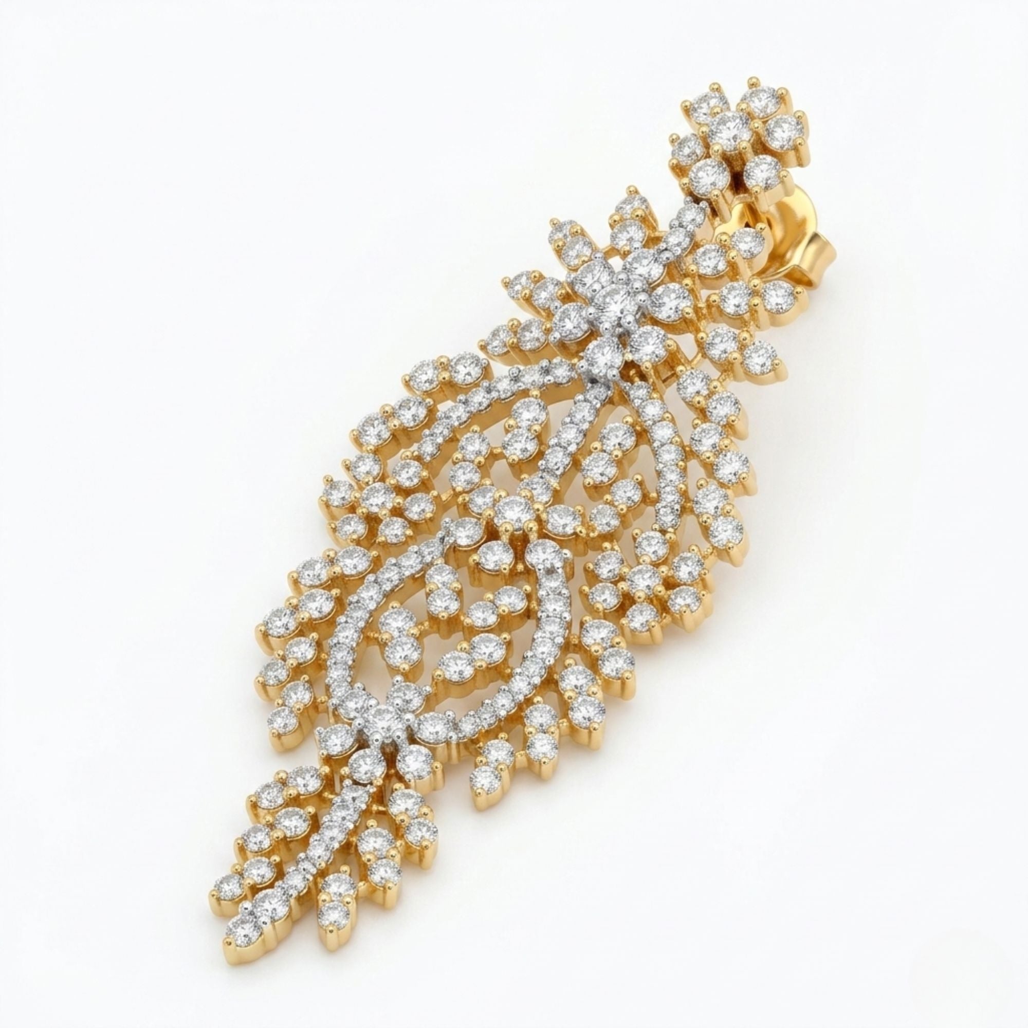 Gold Plated CZ Necklace & Earrings Set | Elegant Bridal Jewellery | Roz Jewellers