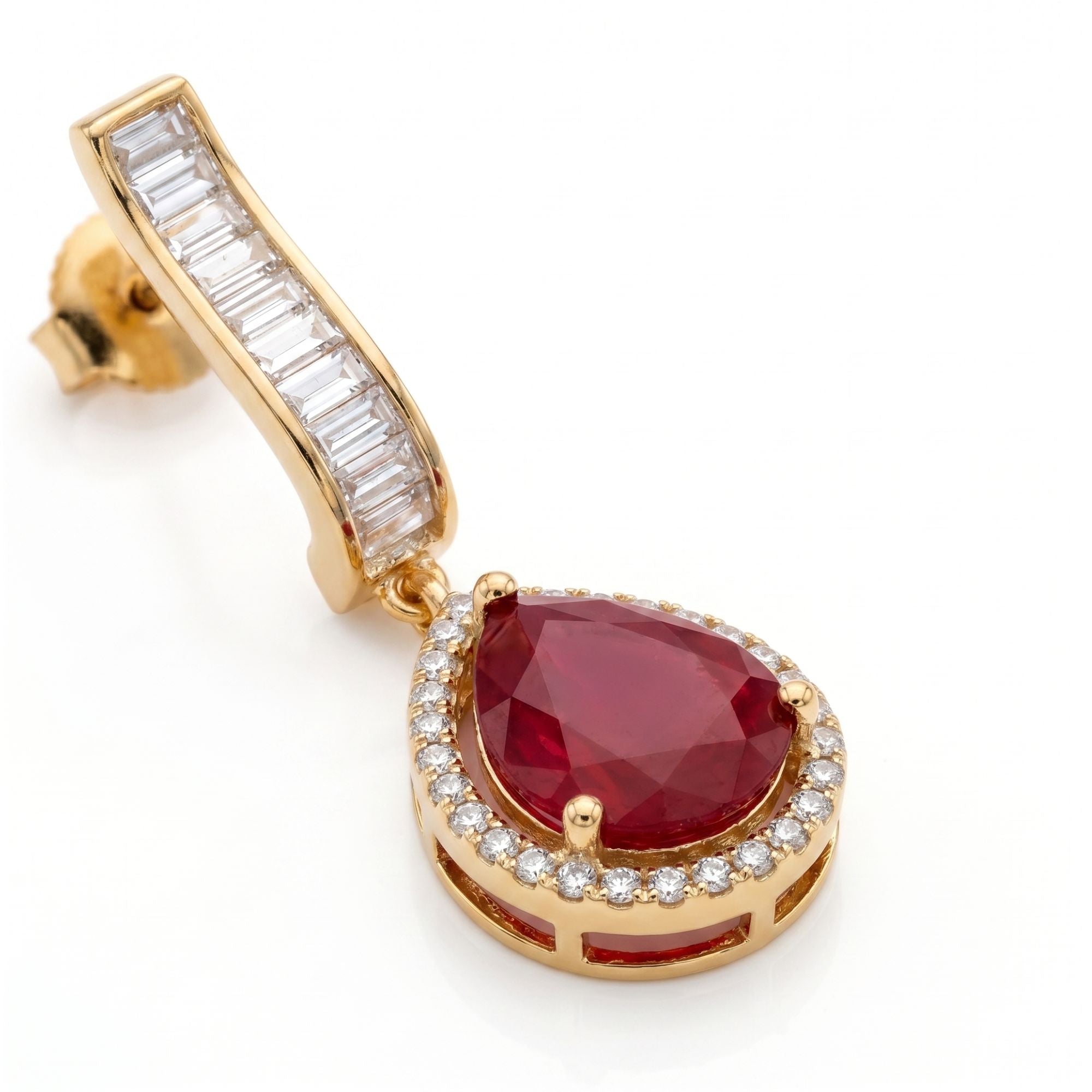 Indian Ruby Stone Necklace & Earrings Set | Gold Tone Bridal Jewellery | Roz Jewellers