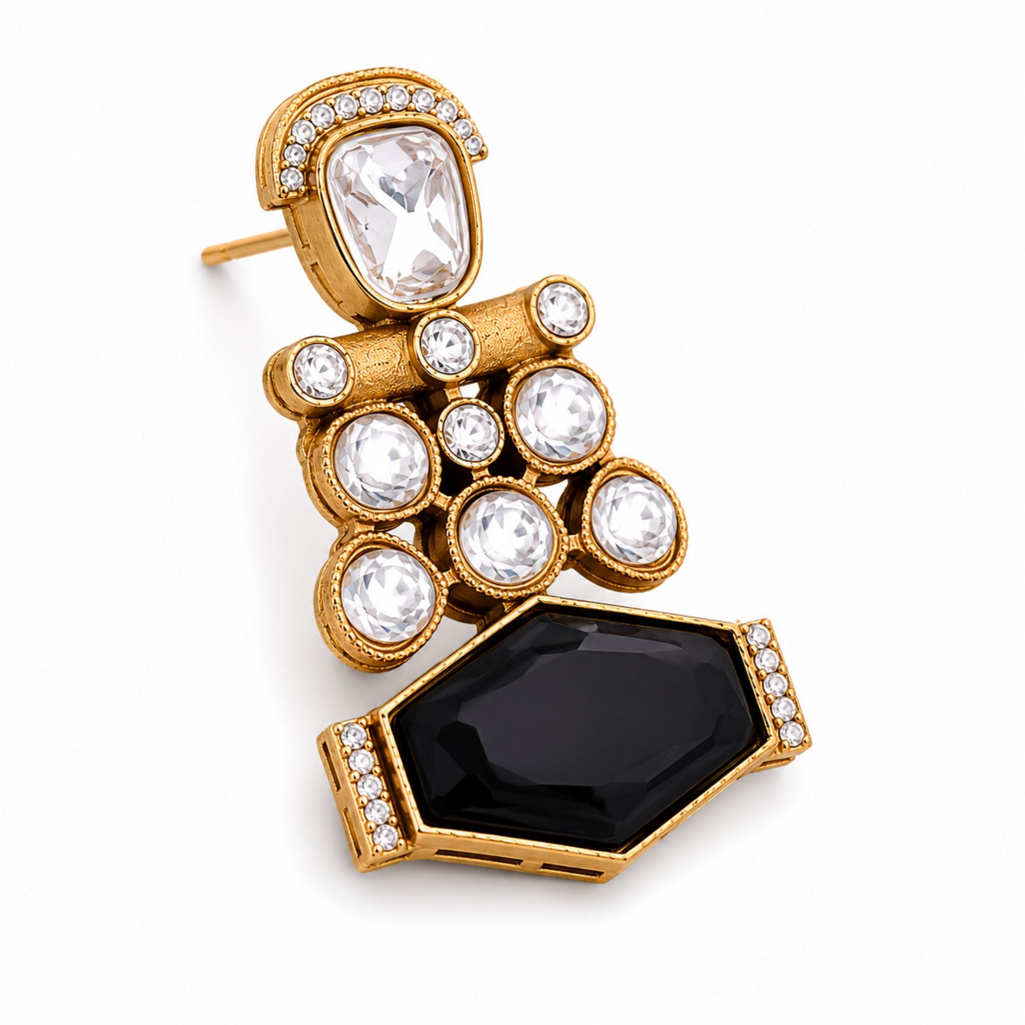 Shaan Black Kundan Necklace Set