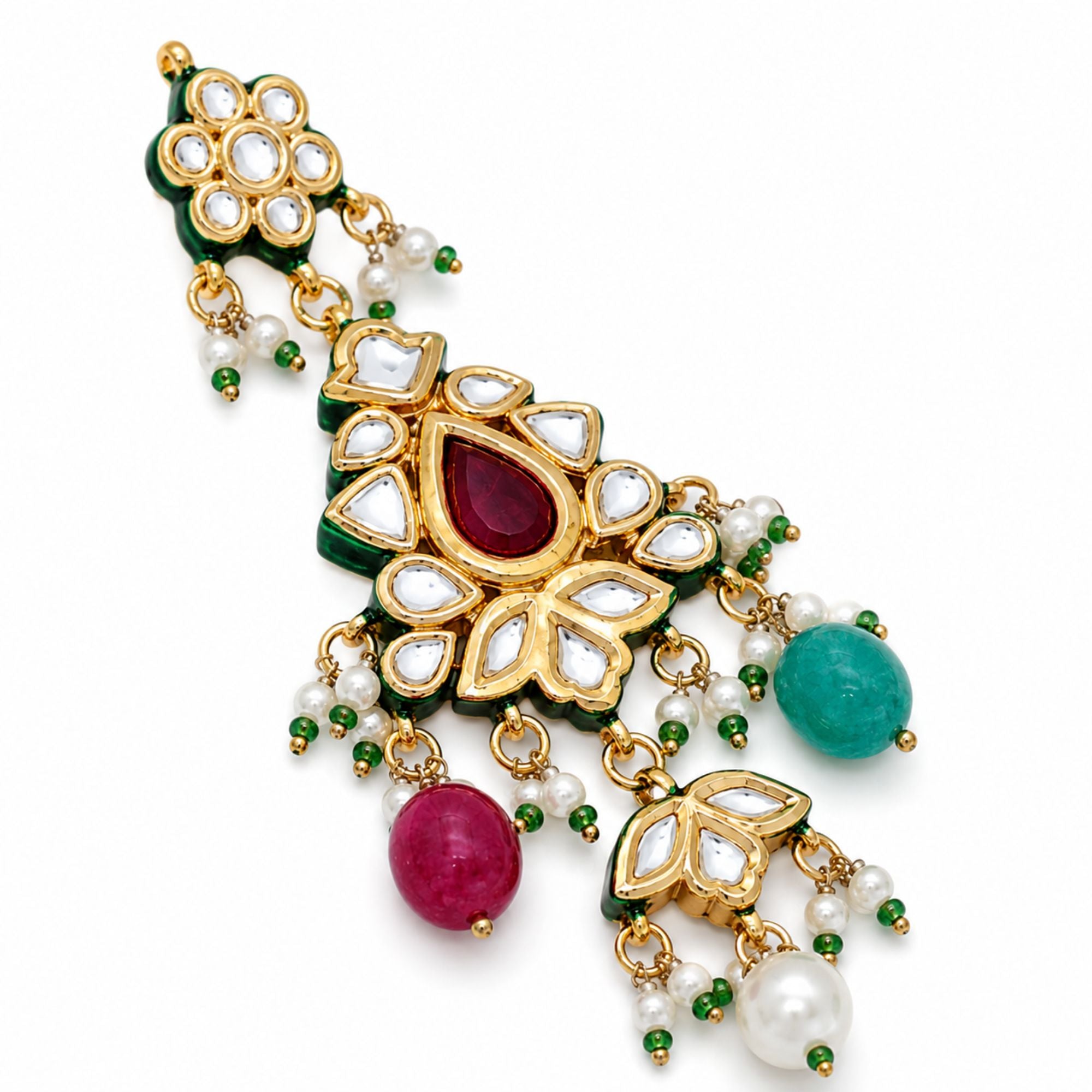 Purani Vintage Ruby Choker Set