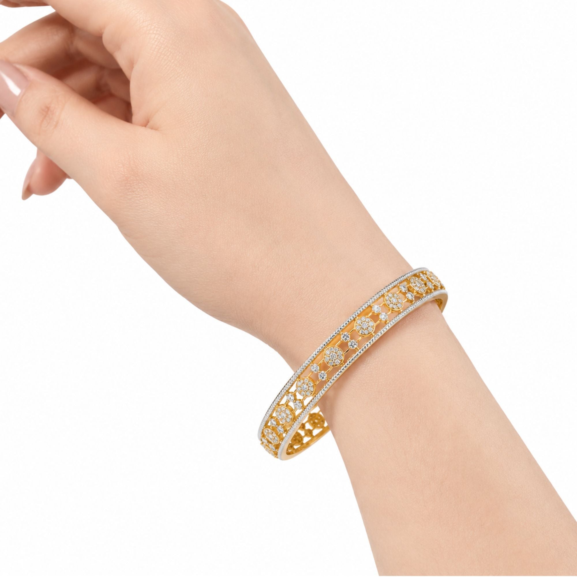 Ruby Halo Diamond Luxury Bangles