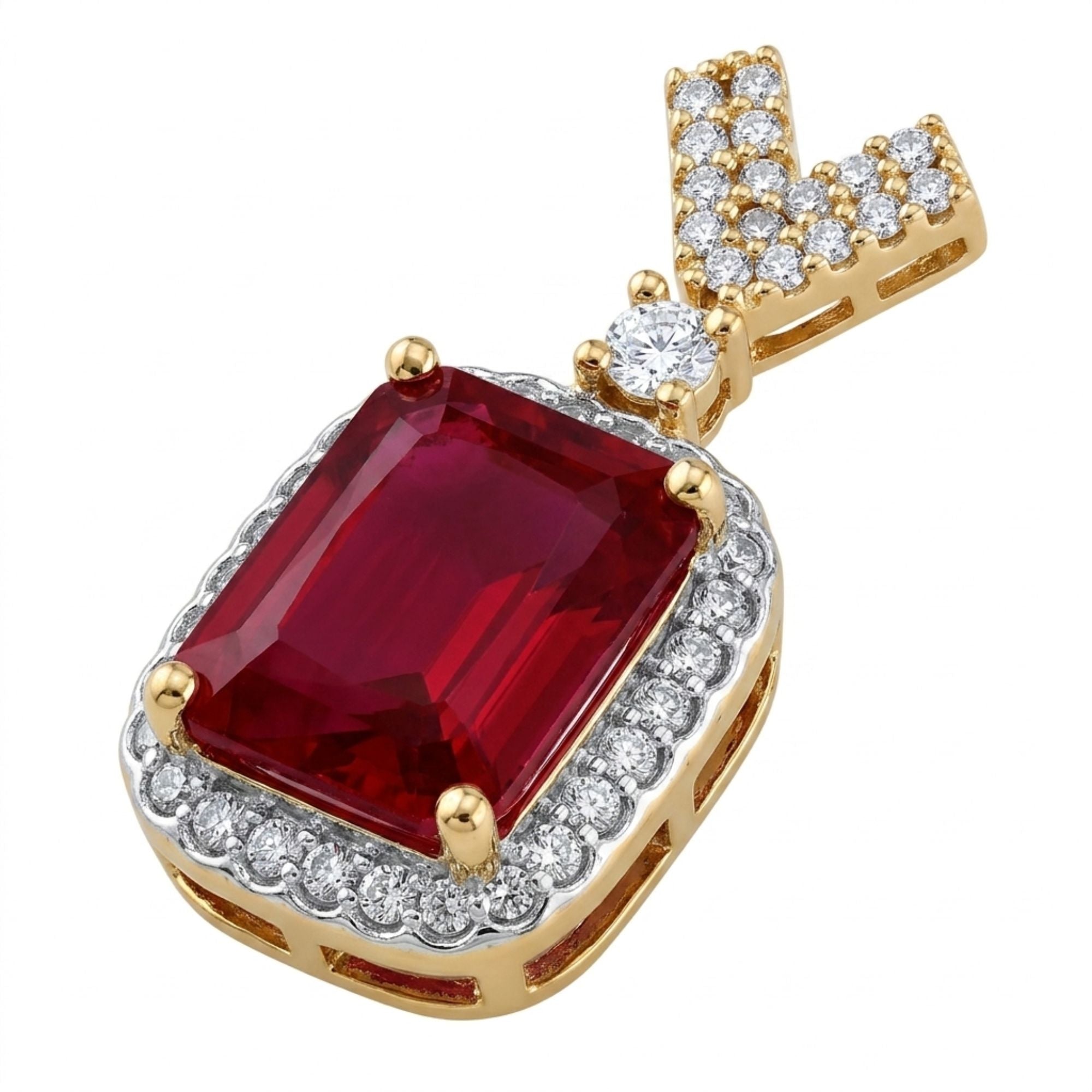 Ruby Red Stone Necklace & Earrings Set | Slim Gold-Plated Brass | Minimal Elegant Design | Daily Wear, Wedding Guest & Festive Jewellery for Women | Roz Jewellers