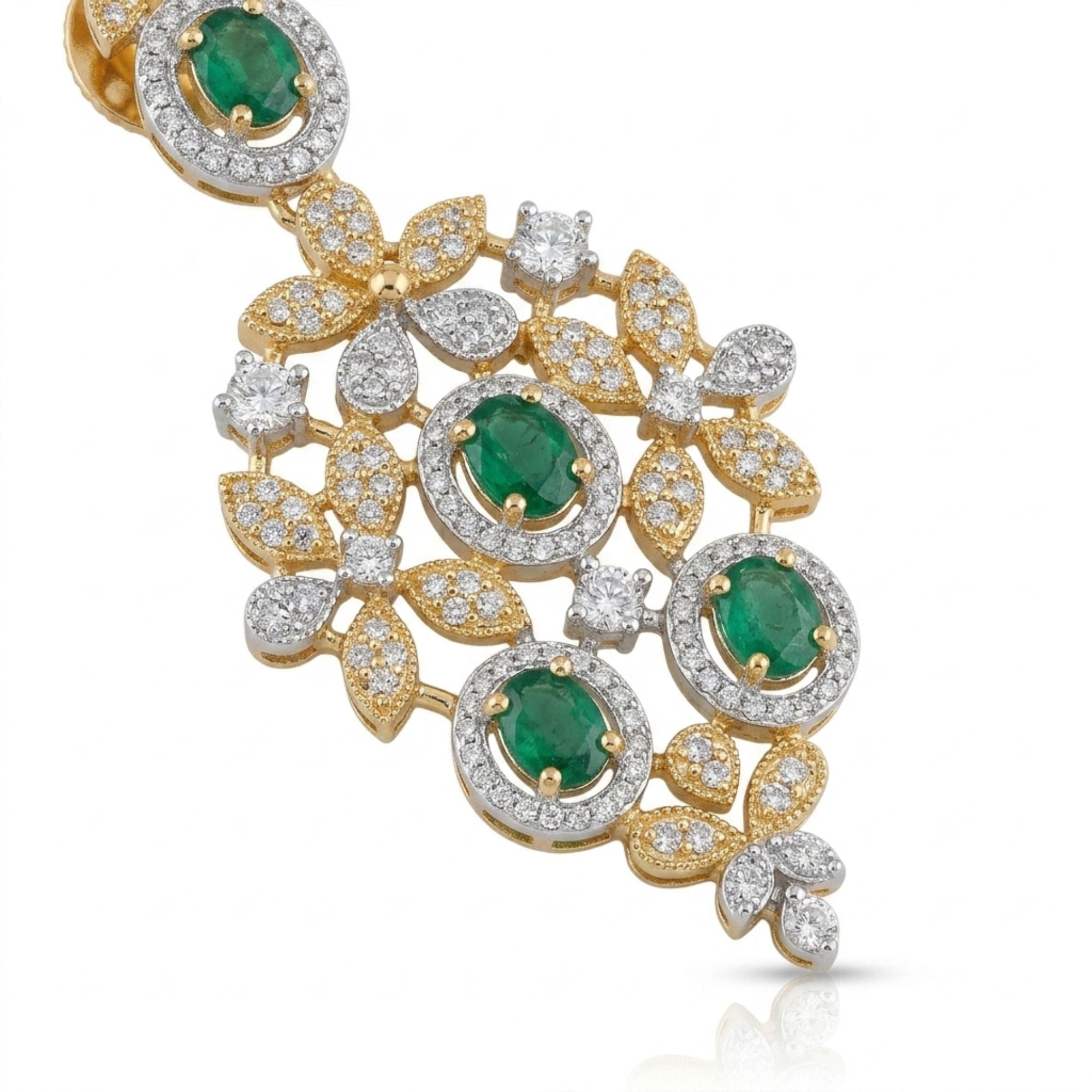 Meherbaan Emerald Heritage Necklace Set