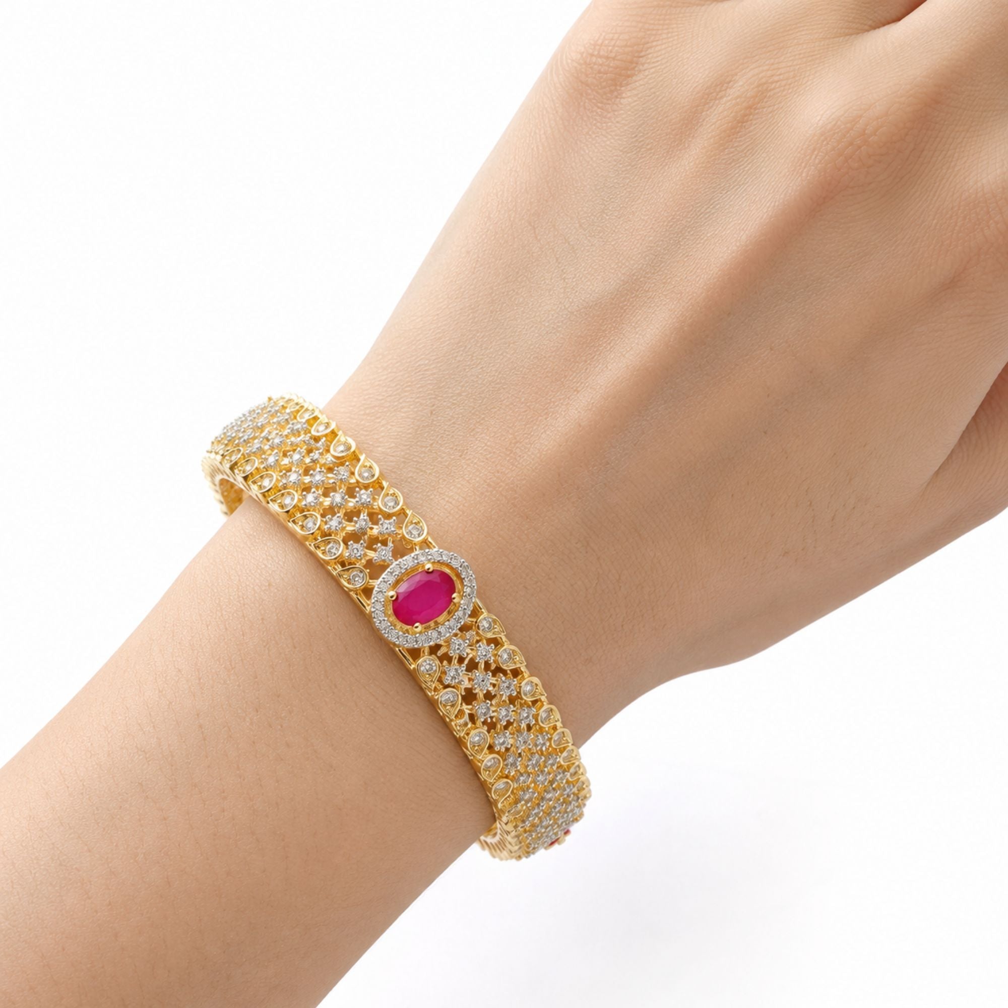 Reshma Ruby Oval Designer Bangles