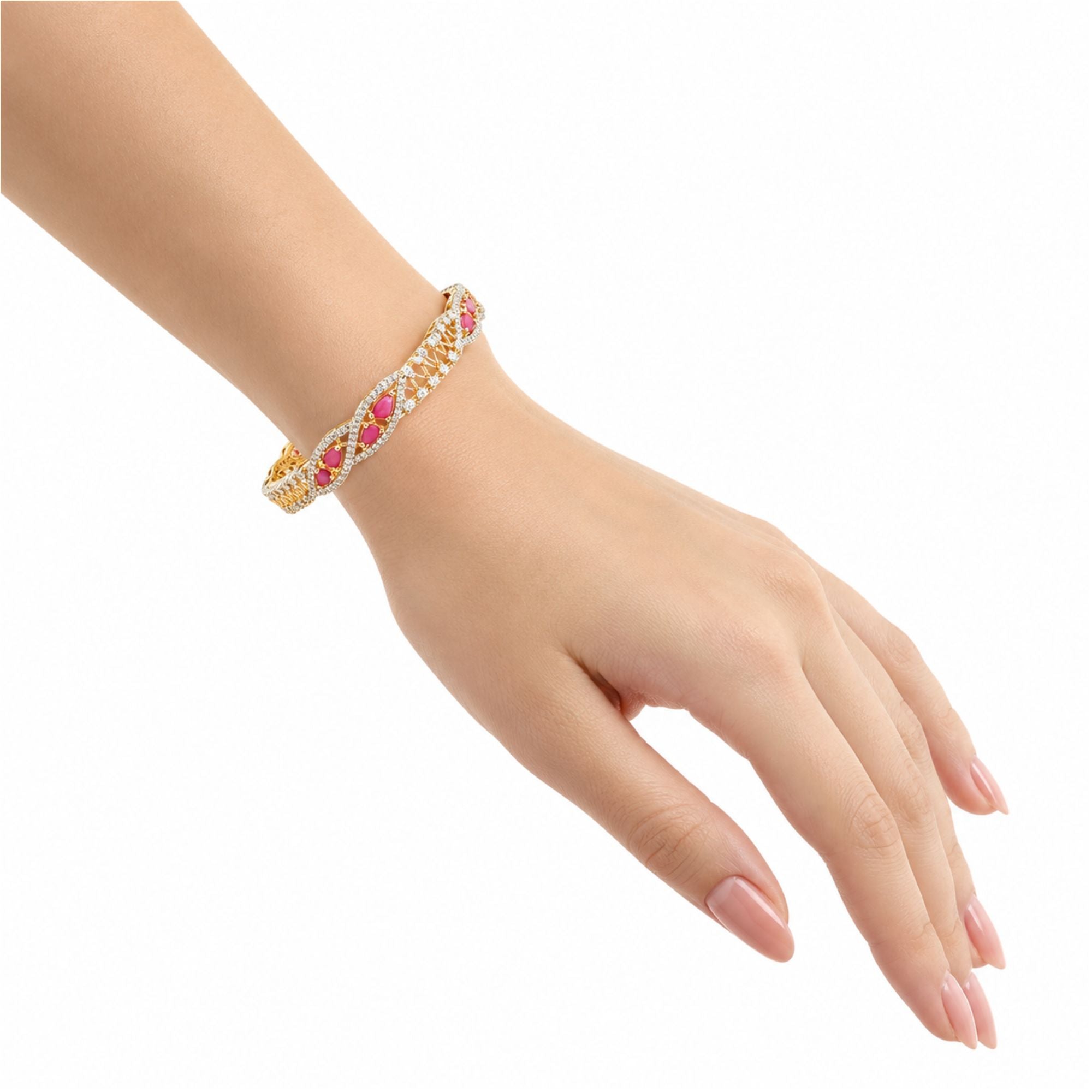 Khushi Twisted Ruby Vine Bangles