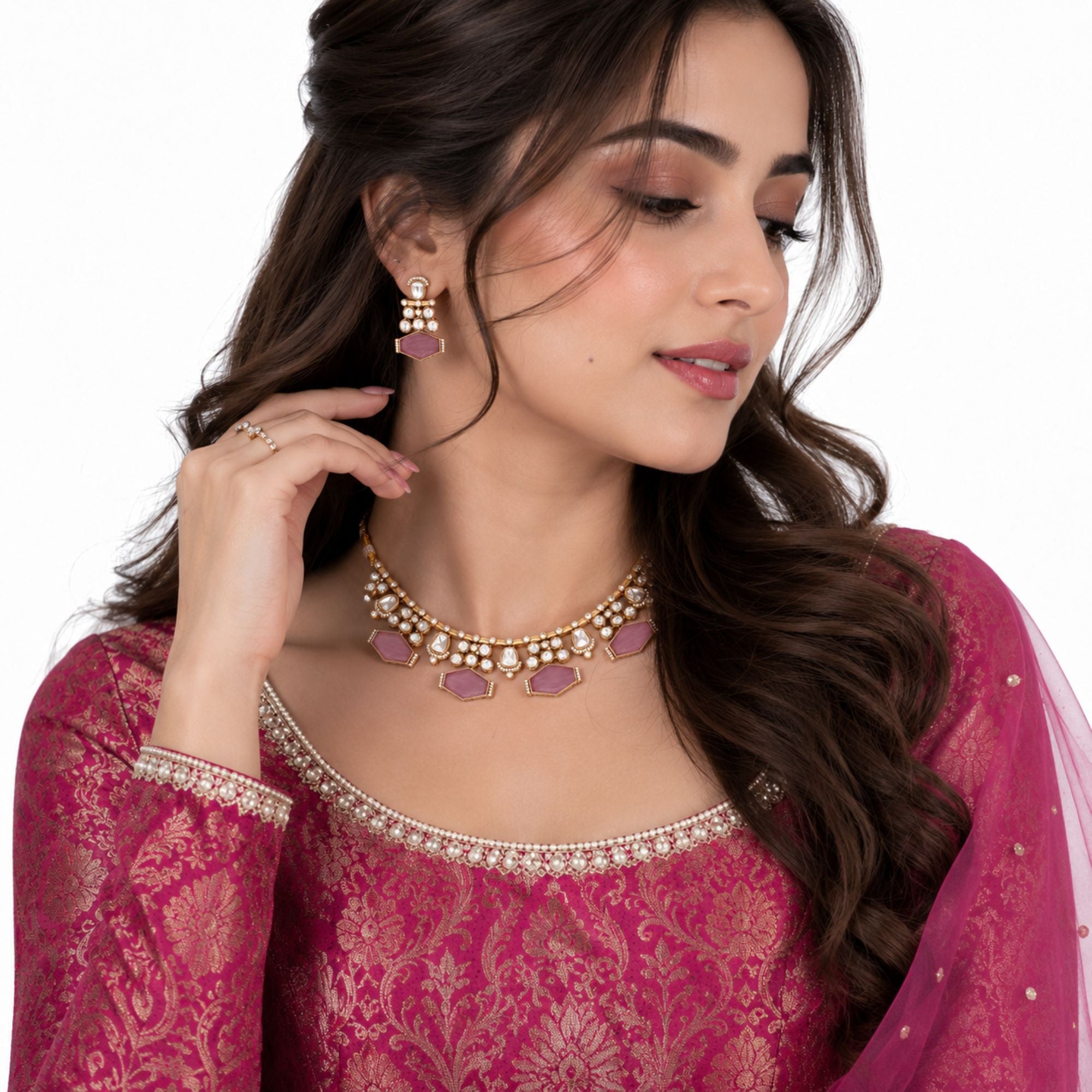 Gulabi Blush Kundan Bridal Set