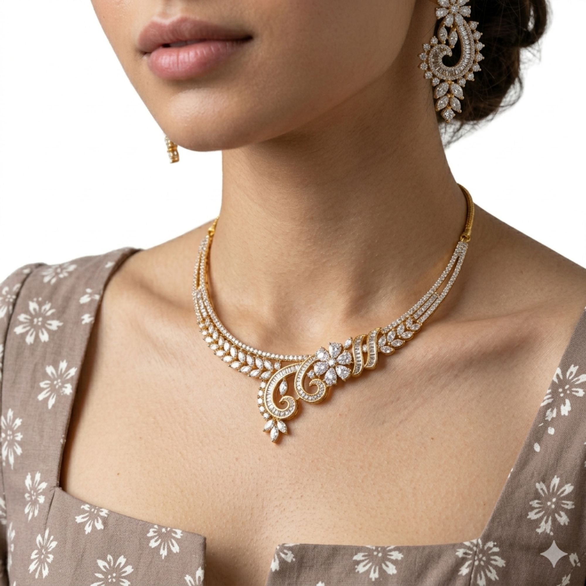 Zaira Bridal Sparkle Necklace Set