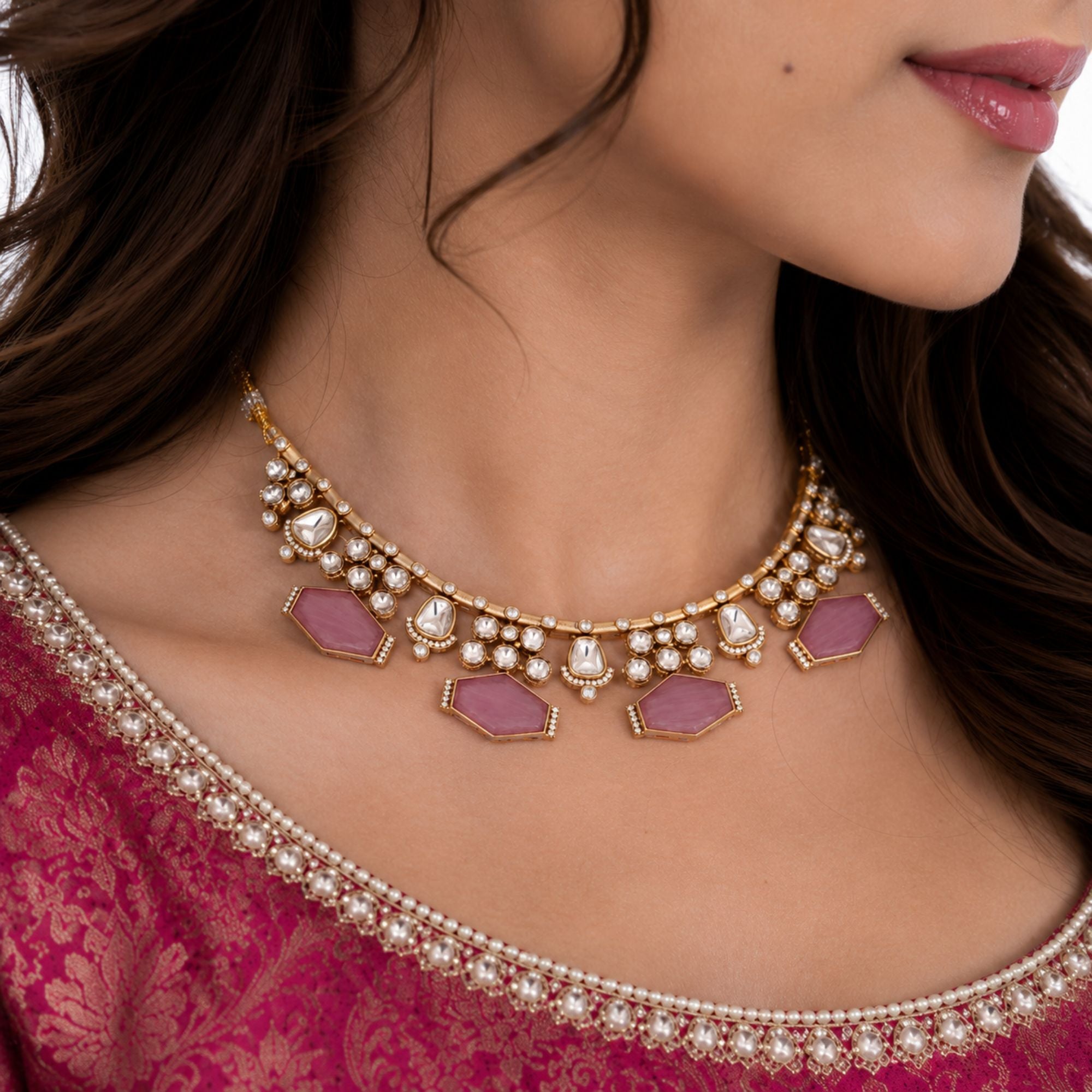 Gulabi Blush Kundan Bridal Set