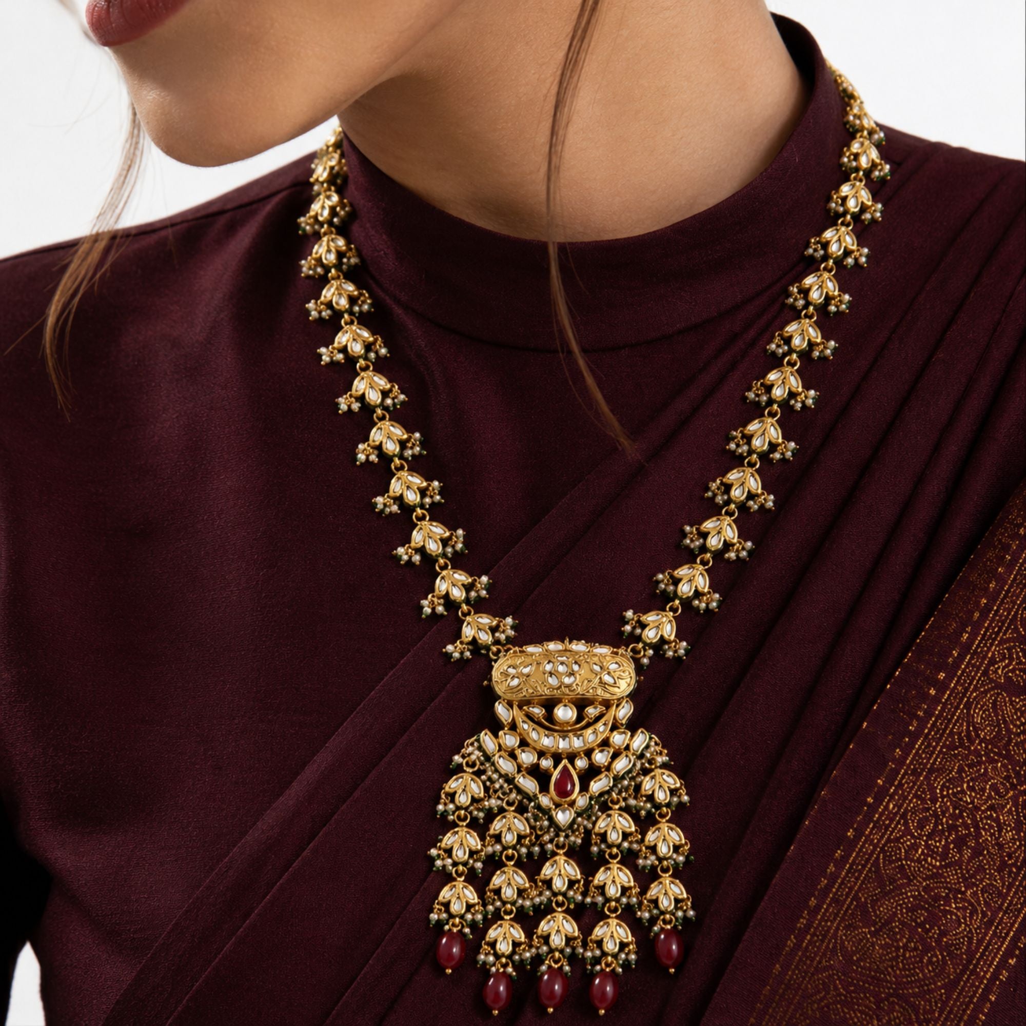 Devika Antique Temple Necklace Set