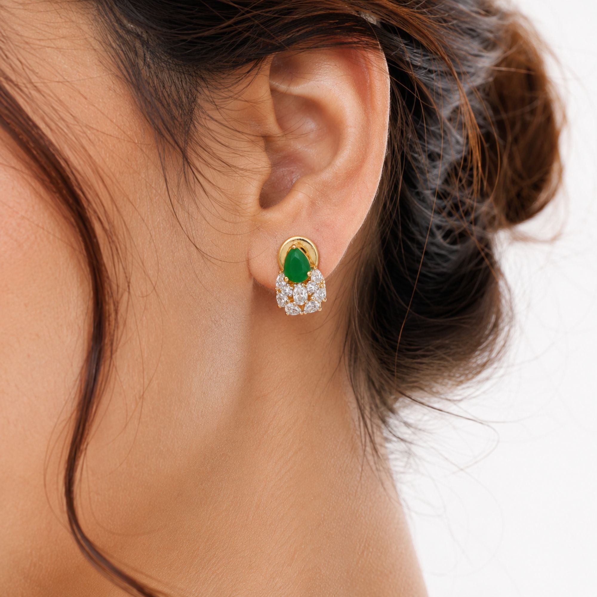 Meher Minimal Emerald CZ Pendant