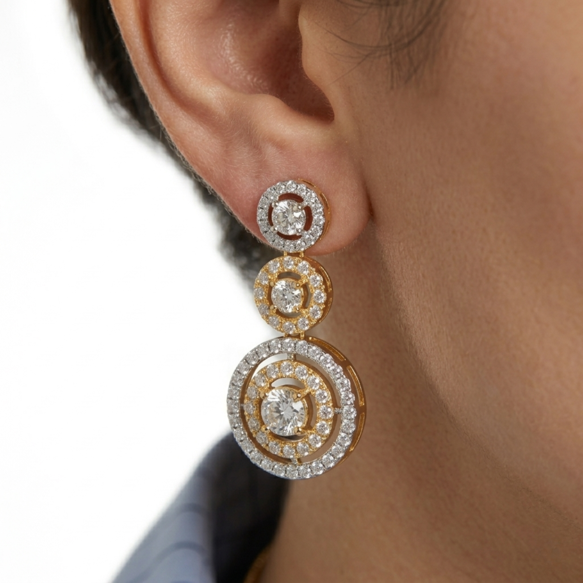 Minimal CZ Necklace Set | Lightweight Diamond-Look | Roz Jewellers
