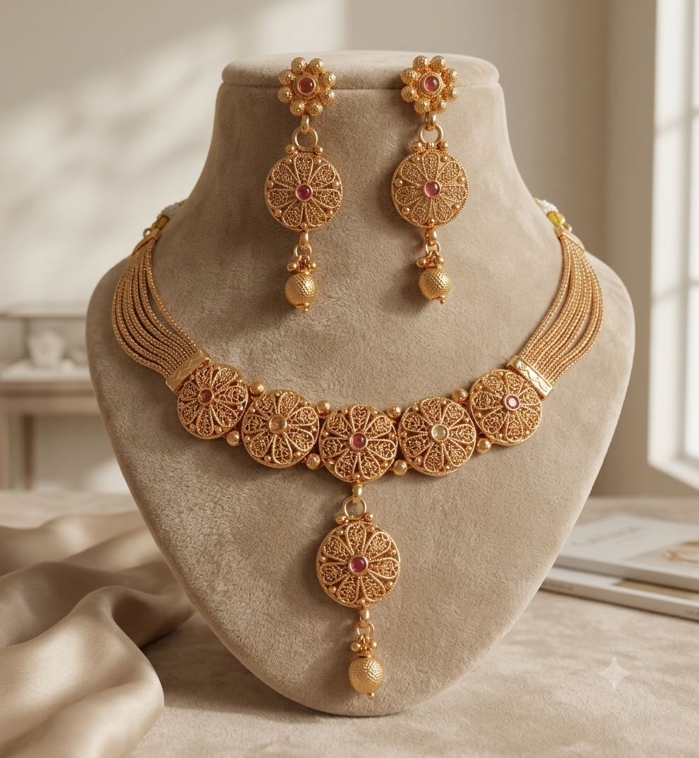 Zainab Indian Pakistani Polki Bridal Jewelry Set Wedding Necklace Earrings for Women Gold Plated