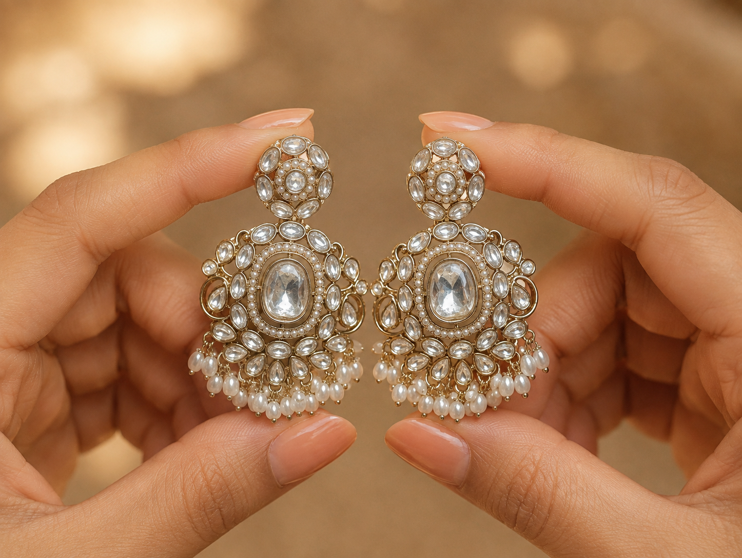 Indian Bridal Kundan Choker Set with Tikka & Earrings Roz Jewellers
