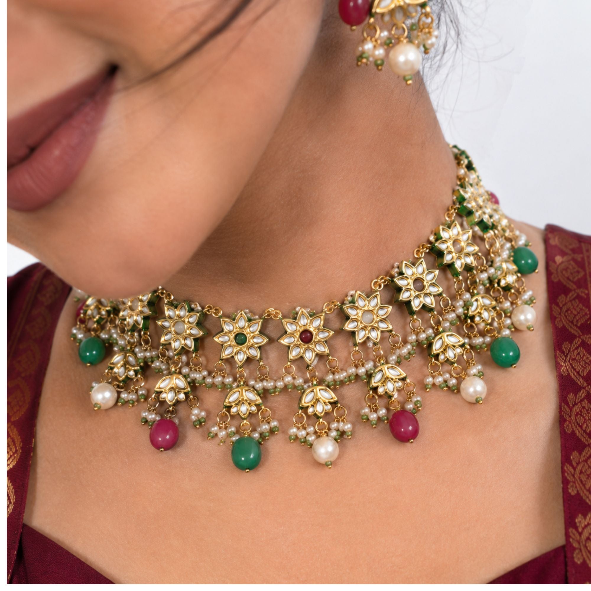 Meenal Handcrafted Meenakari Choker Set