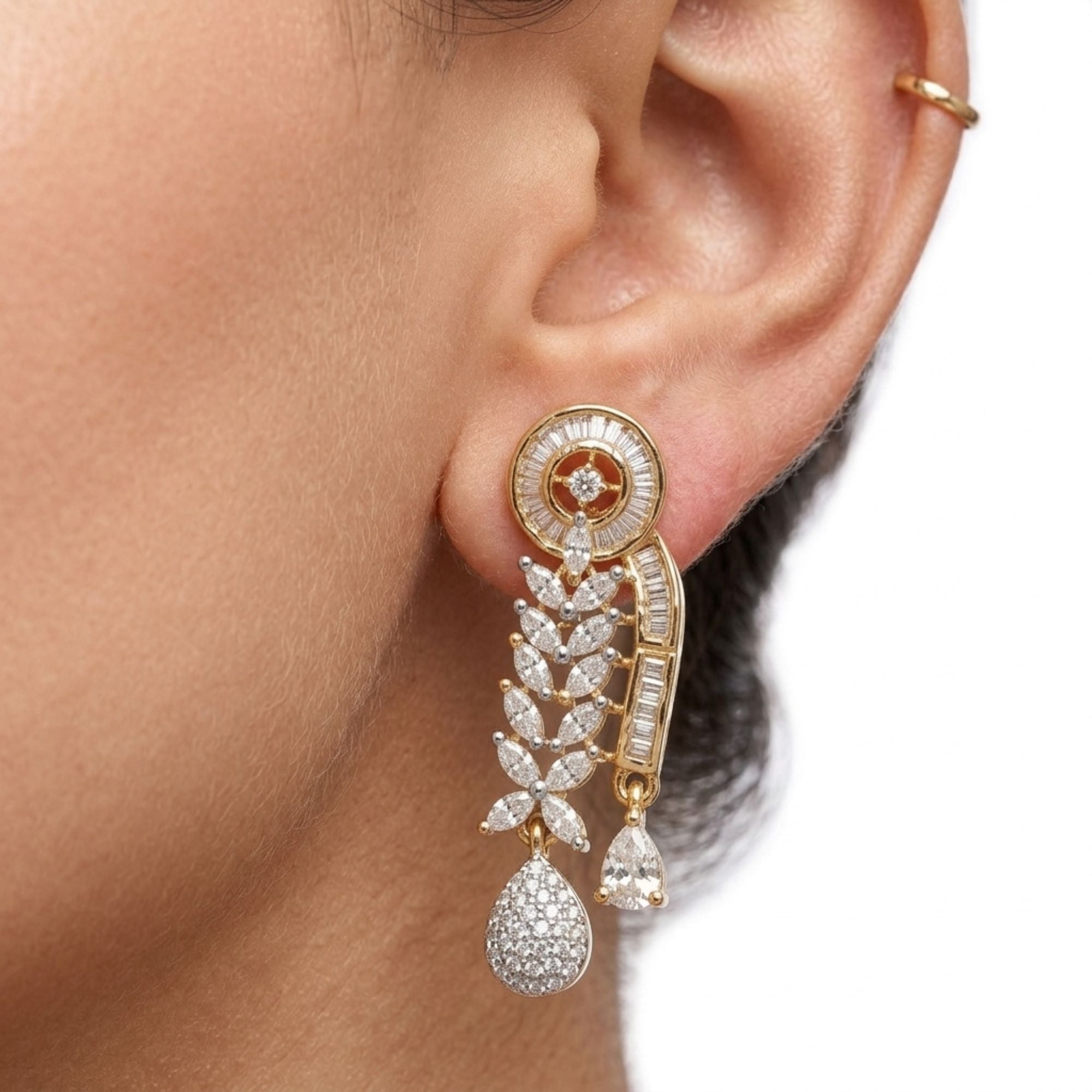 White CZ Statement Necklace Set | Bridal & Party Jewellery | Roz Jewellers
