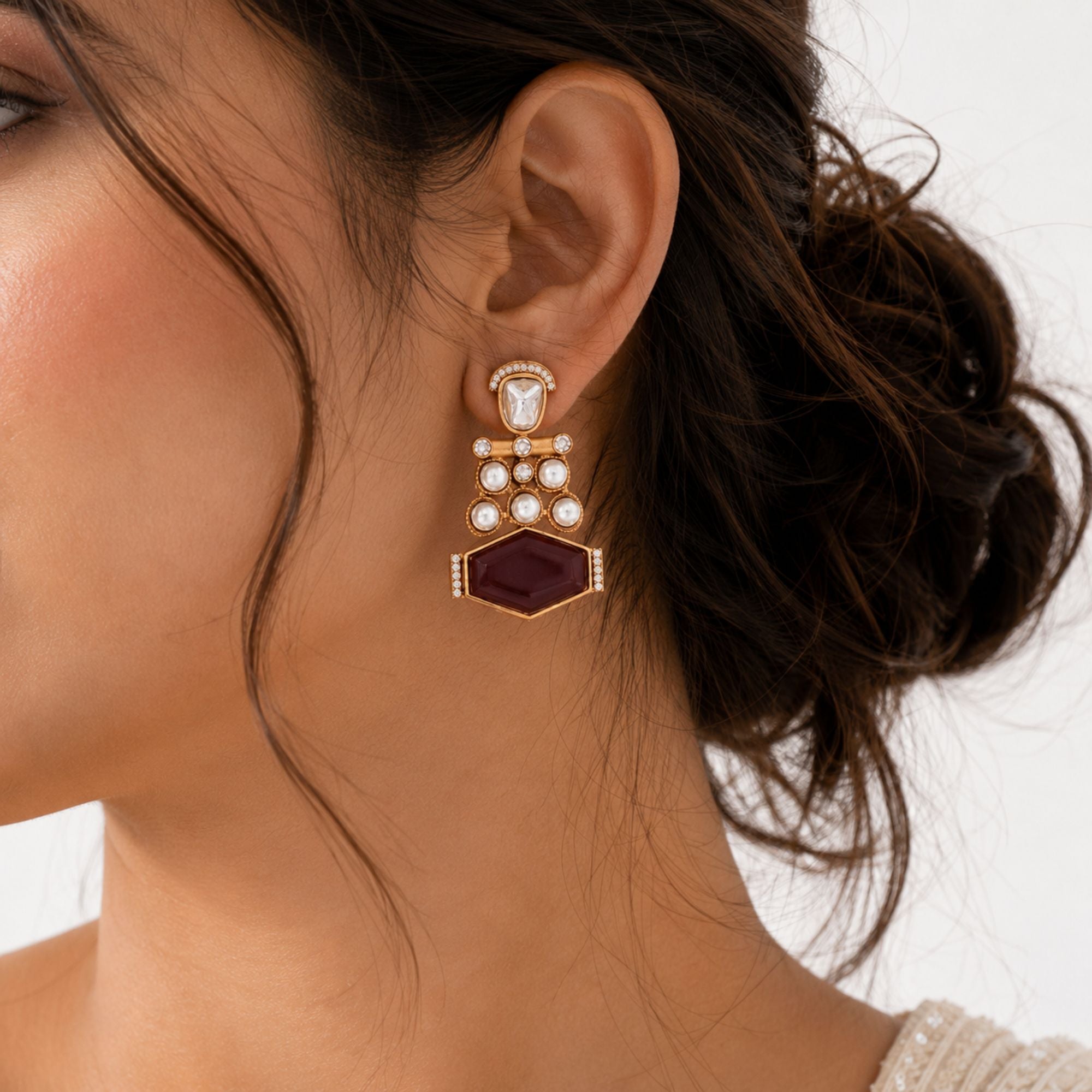 Manjari Ruby Kundan Bridal Set