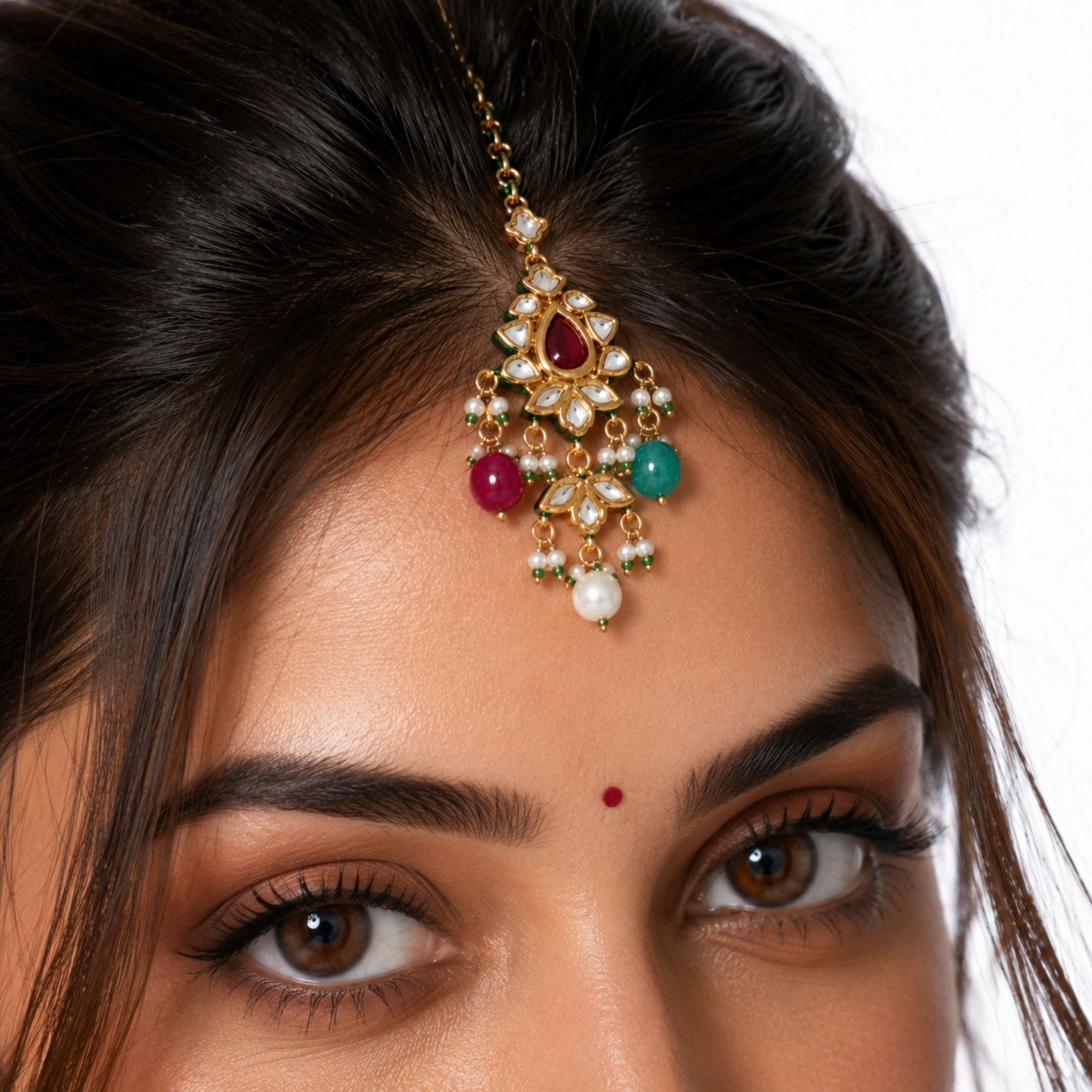 Purani Vintage Ruby Choker Set