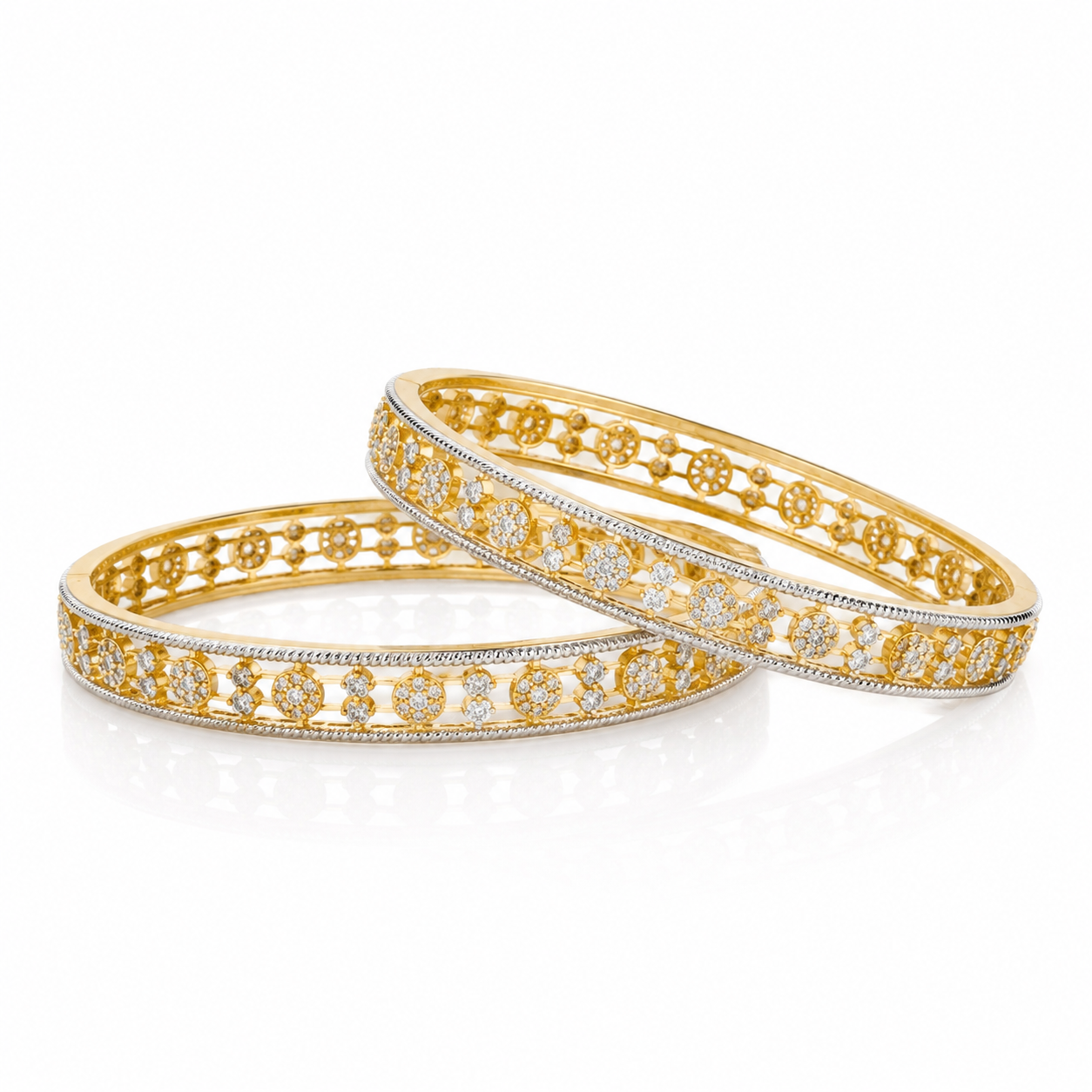 Runa Dual Tone Circular Bangles