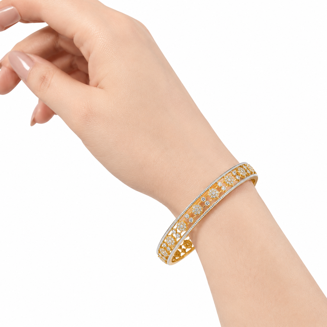 Runa Dual Tone Circular Bangles