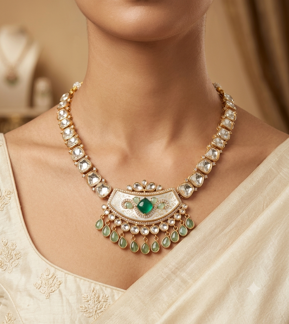 Indian Pakistani Kundan Necklace Wedding Bridal Collection Sabyasachi Inspired