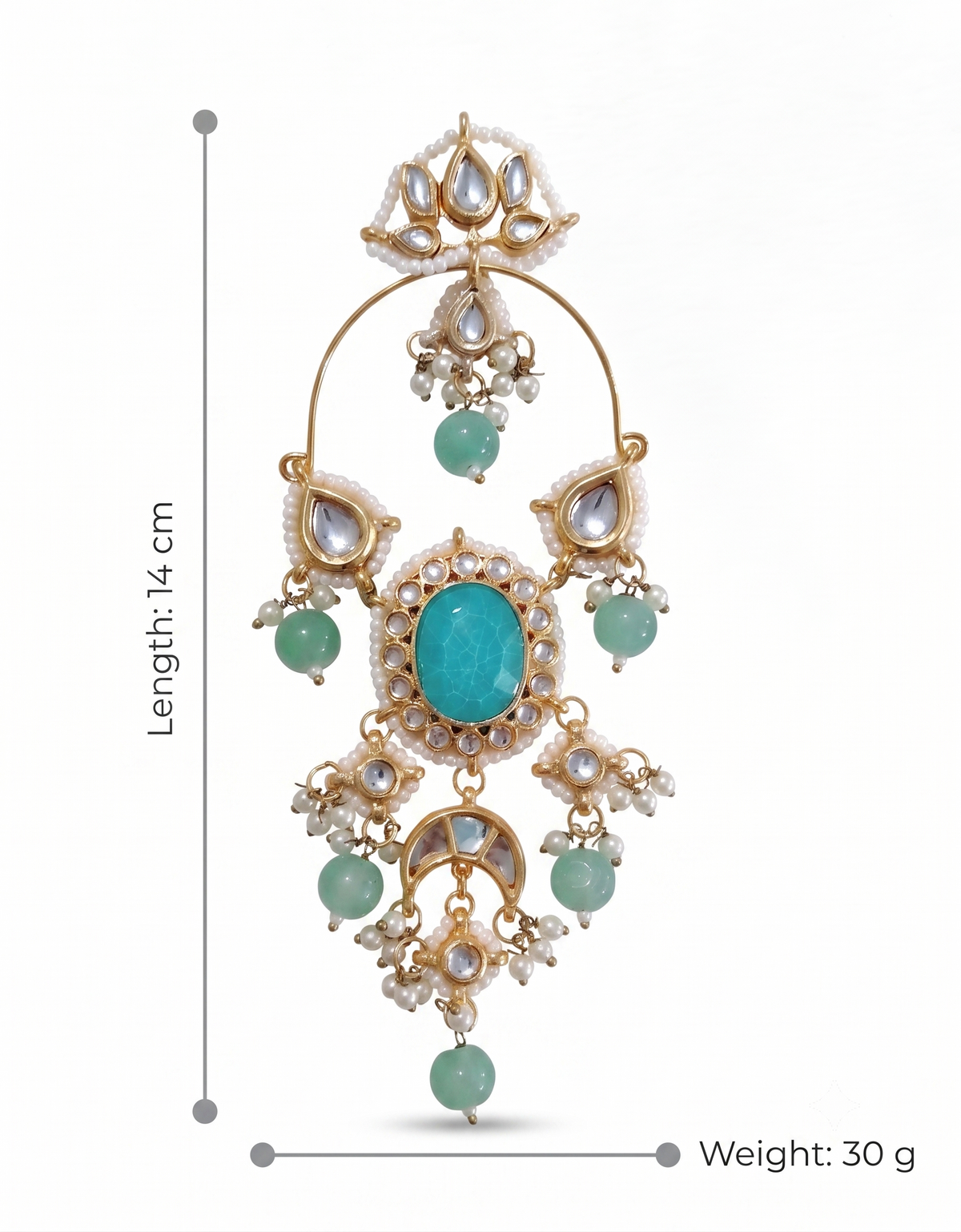 Mint Green Indian Chandbali Earrings Kundan Style Bridal Wedding Jewellery Roz Jewellers.
