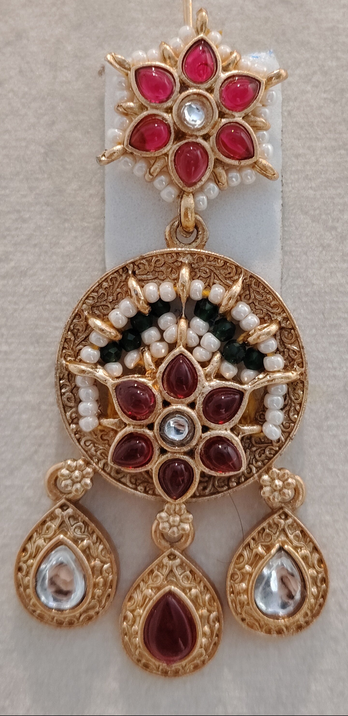 Rajasthani Multi Kundan Choker Necklace Set with Pearl Beads and Matching Earrings Roz Jewellers.