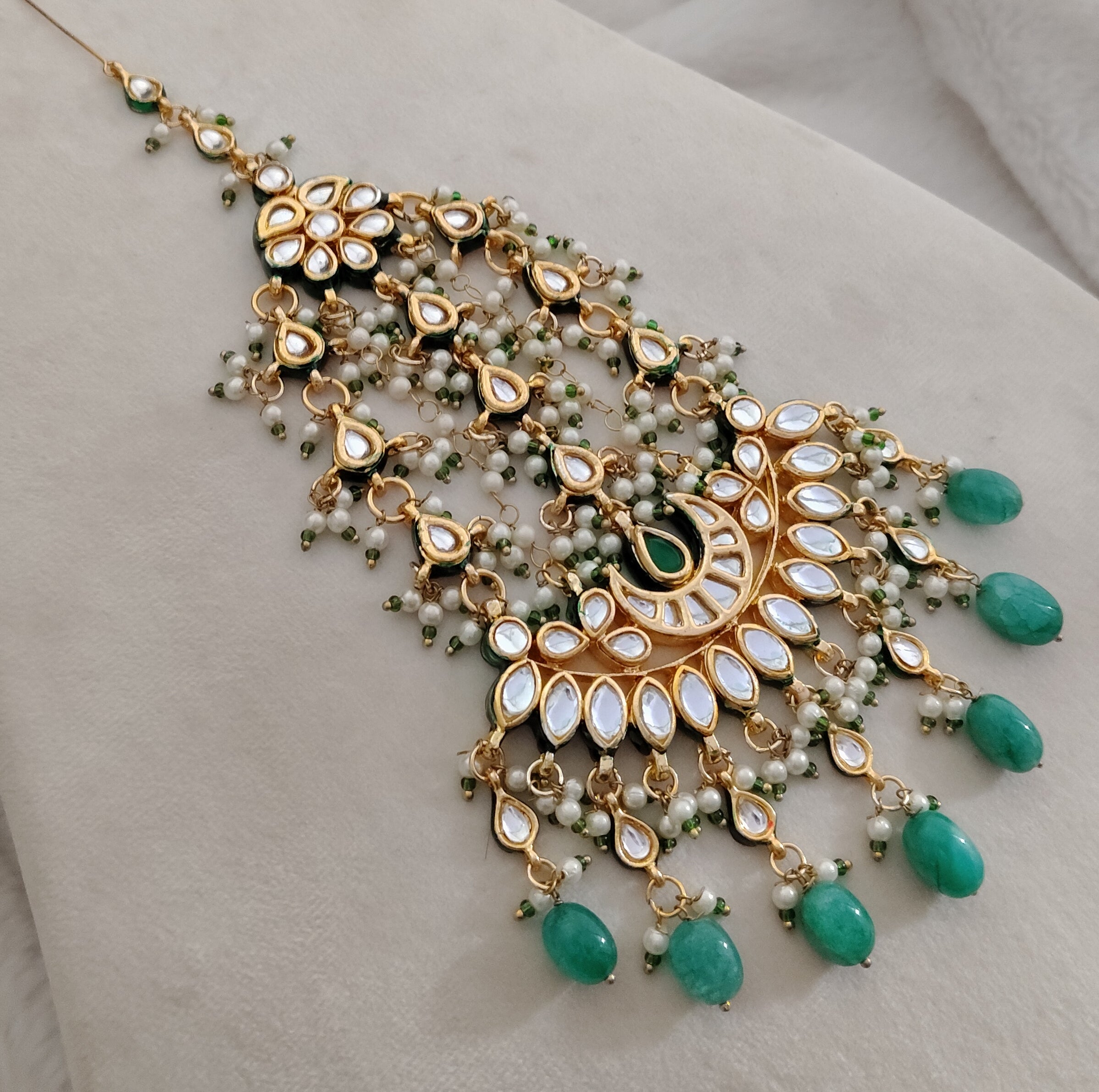 Ethnic Kundan Jhumar for Women Indian Wedding Hair Accessory Roz Jewellers