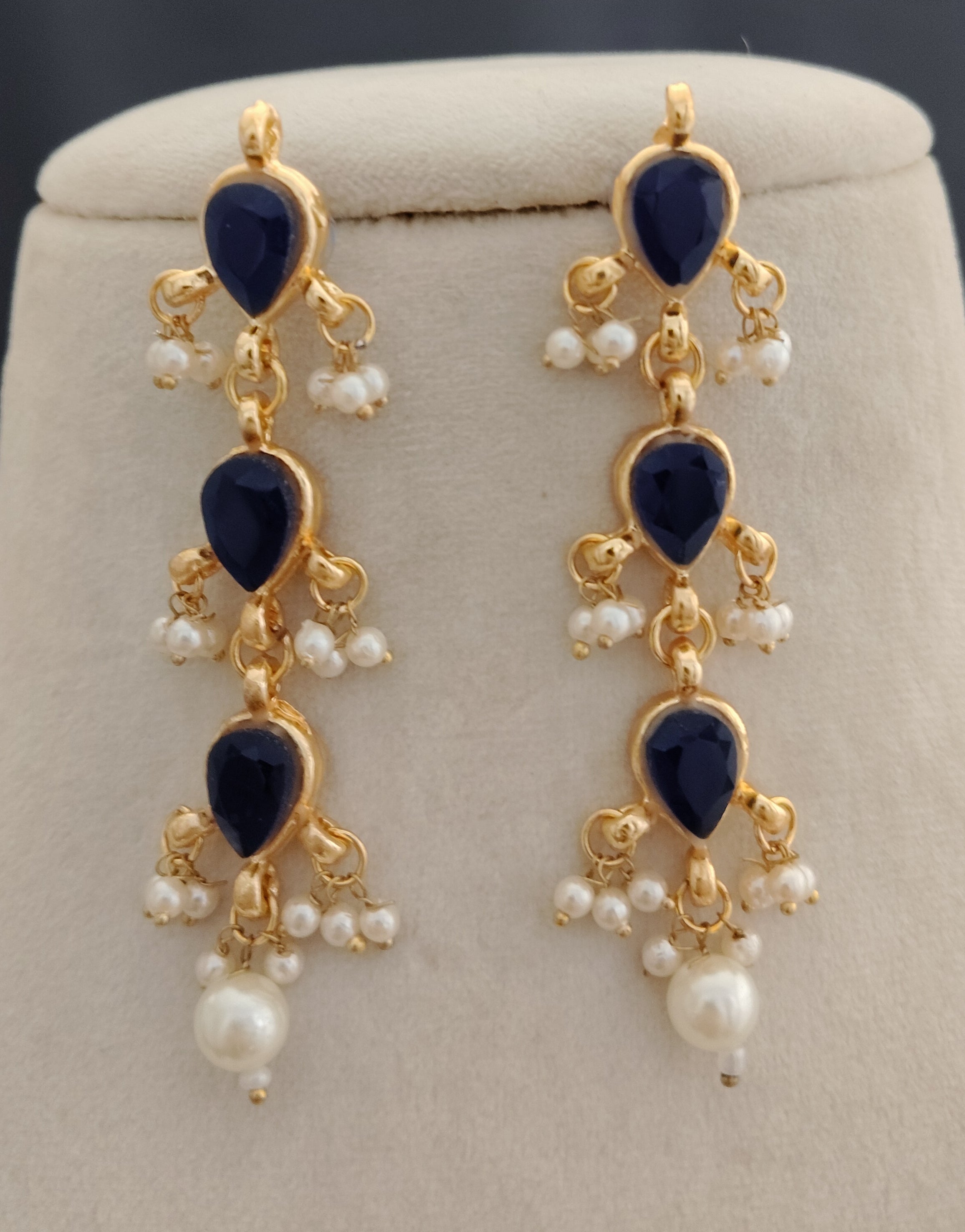 Kundan bridesmaid jewelry wedding necklace for women gold plated pearls