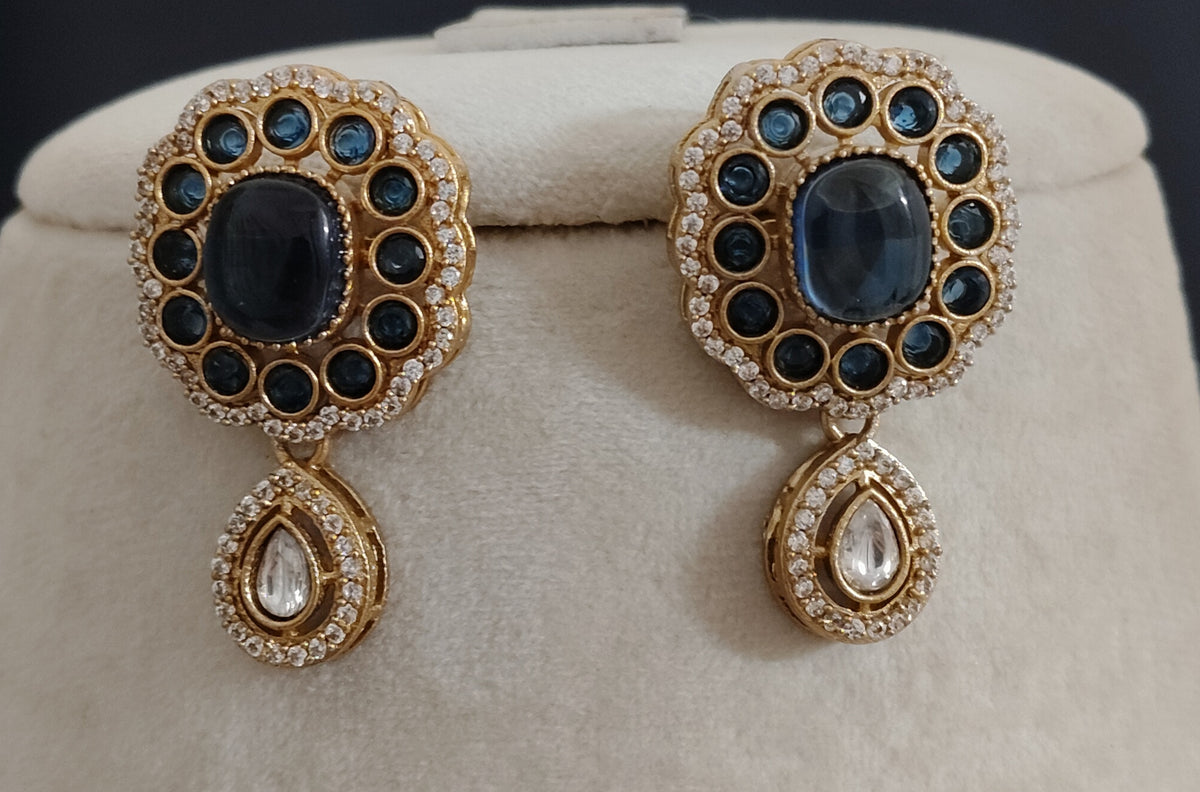 Moissanite Necklace Set: Royal Indian Bridal Wedding Jewelry for Festive Occasions