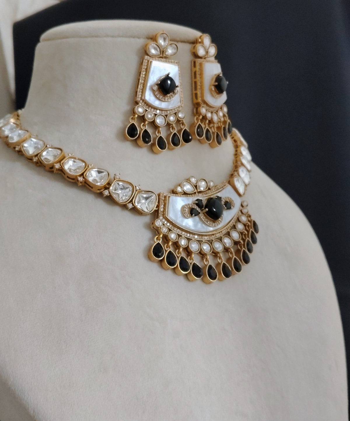 Handcrafted Moissanite Necklace Royal Rajasthani Bridal Jewelry Festive Statement Necklace Sabyasachi Inspired