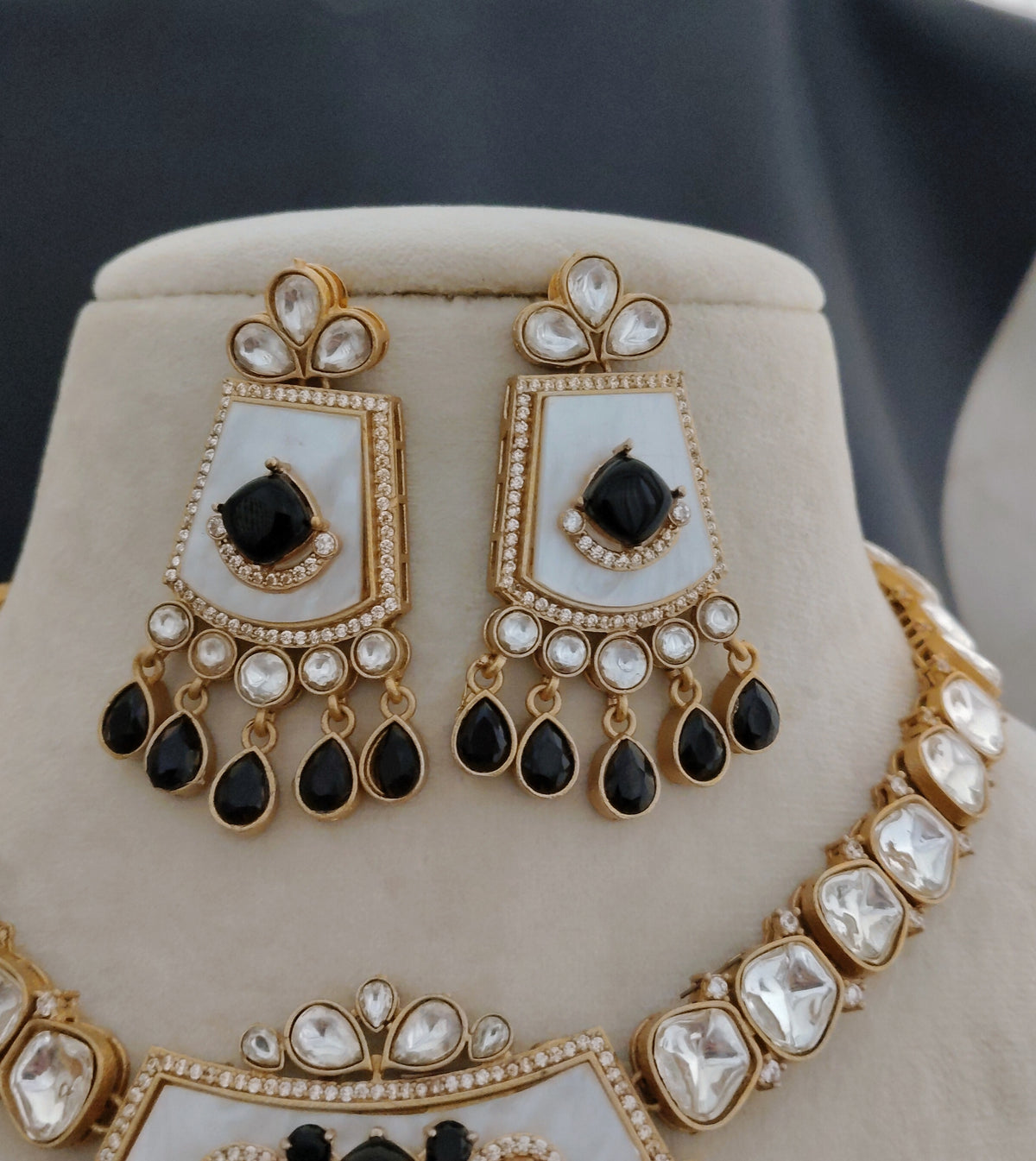 Handcrafted Moissanite Necklace Royal Rajasthani Bridal Jewelry Festive Statement Necklace Sabyasachi Inspired